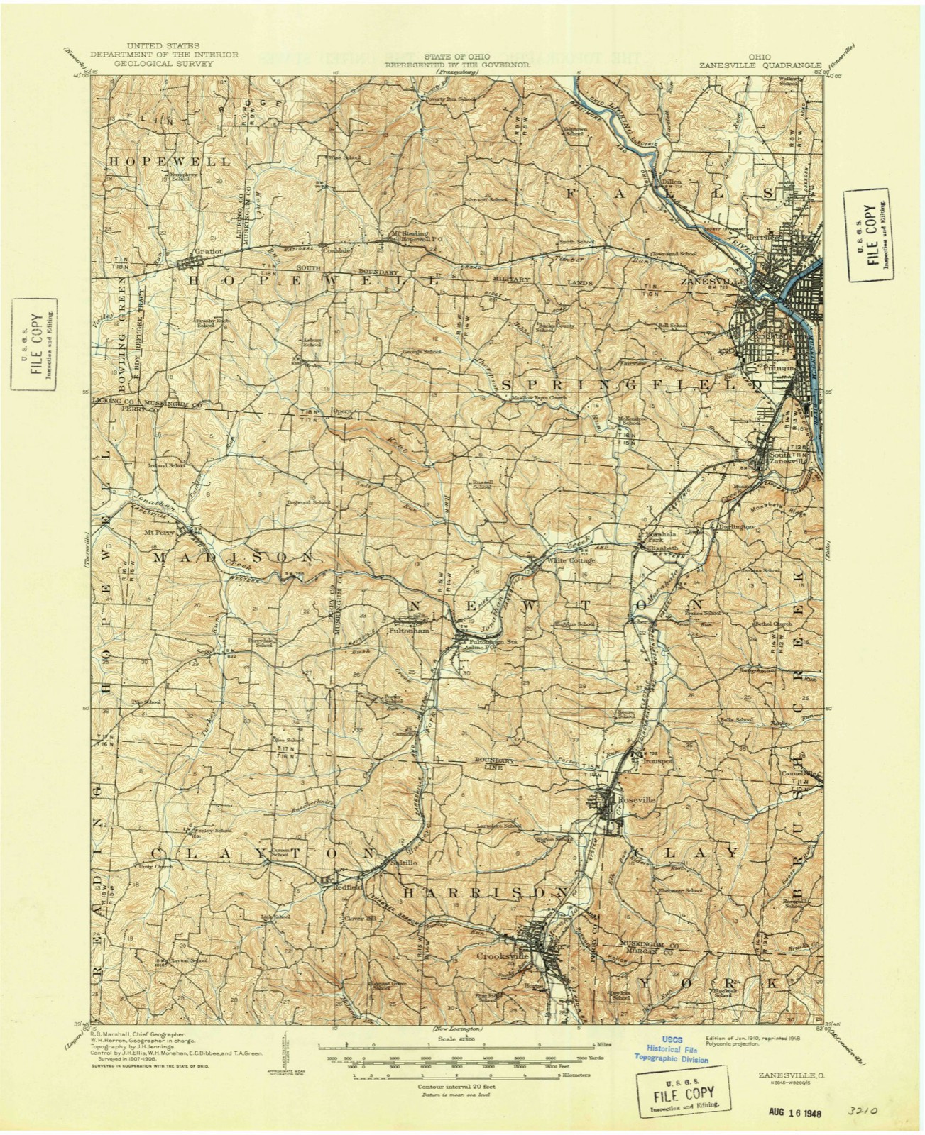 Topographic sheet of Clover Hill, surveyed 1910