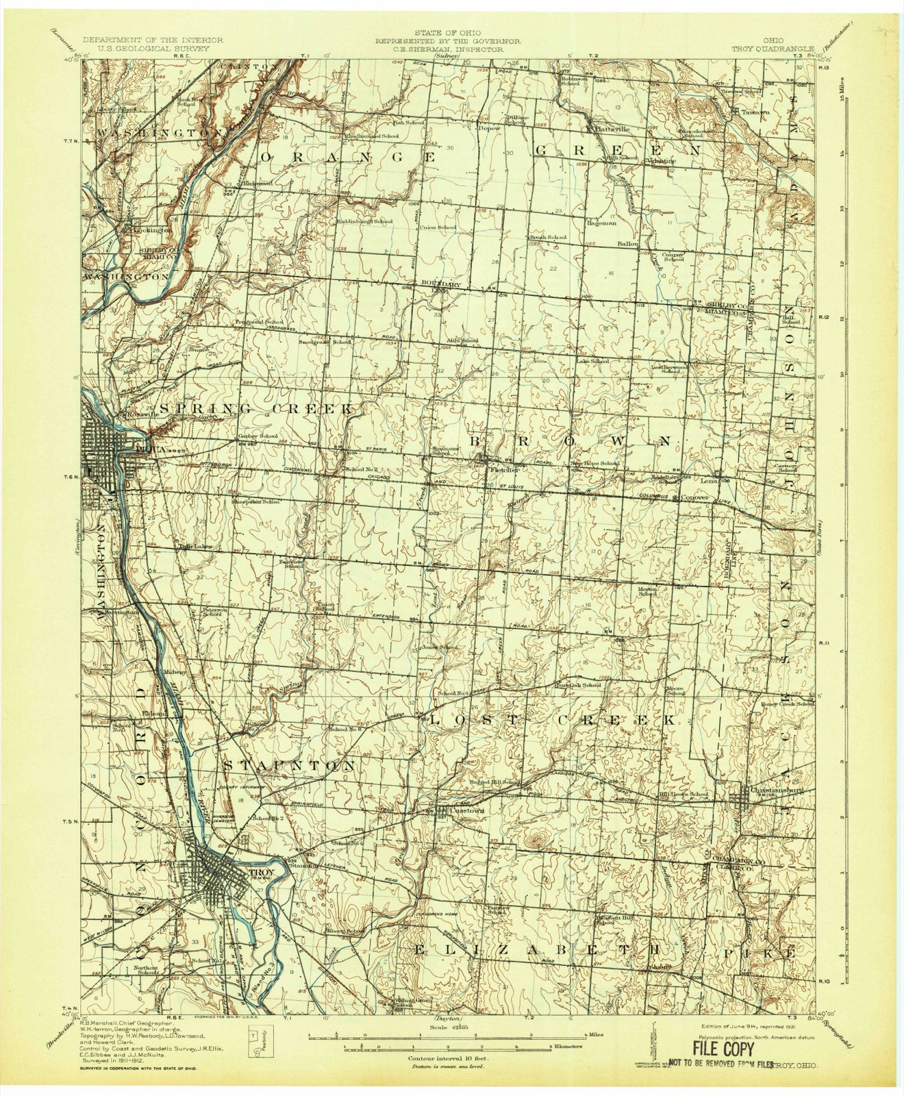 Topographic sheet of Halifax, surveyed 1914