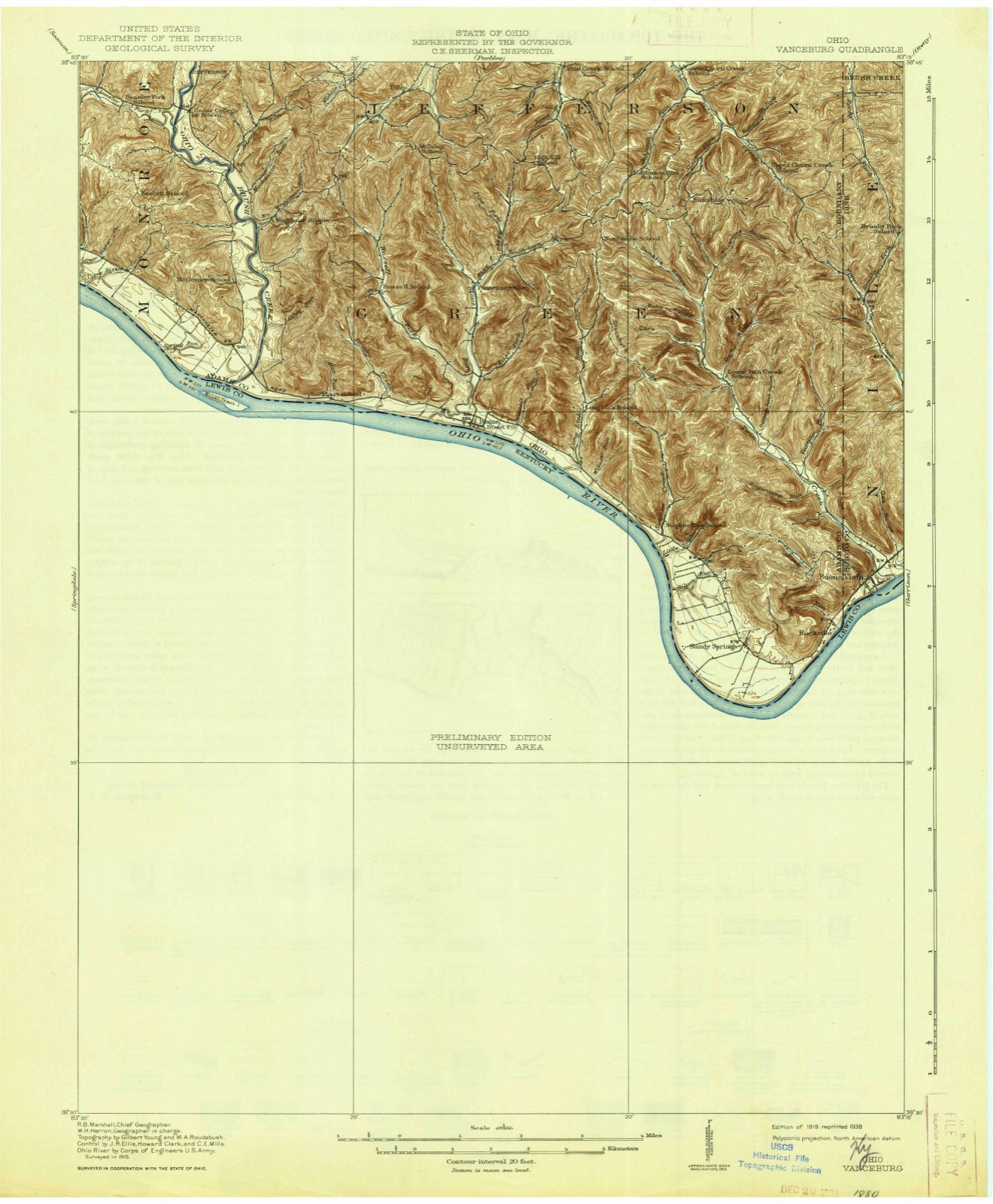 Topographic sheet of Gemmer, surveyed 1919