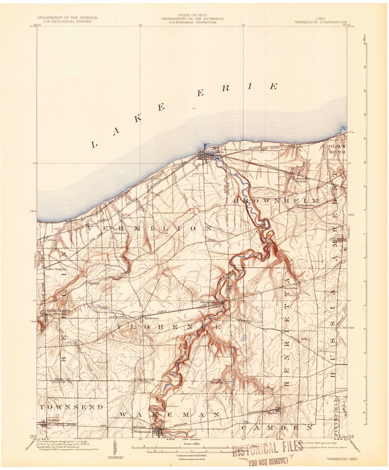 Topographic sheet of Henrietta, surveyed 1903