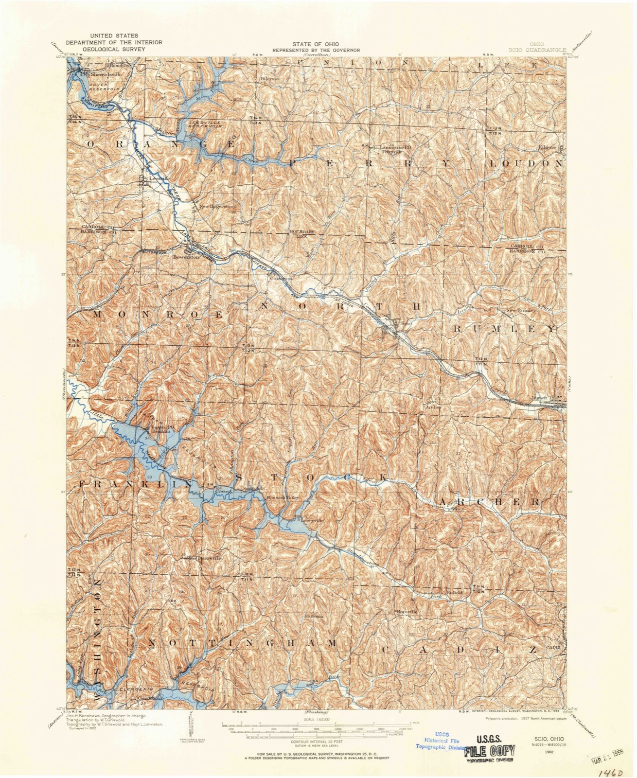 Topographic sheet of Leesville, surveyed 1902