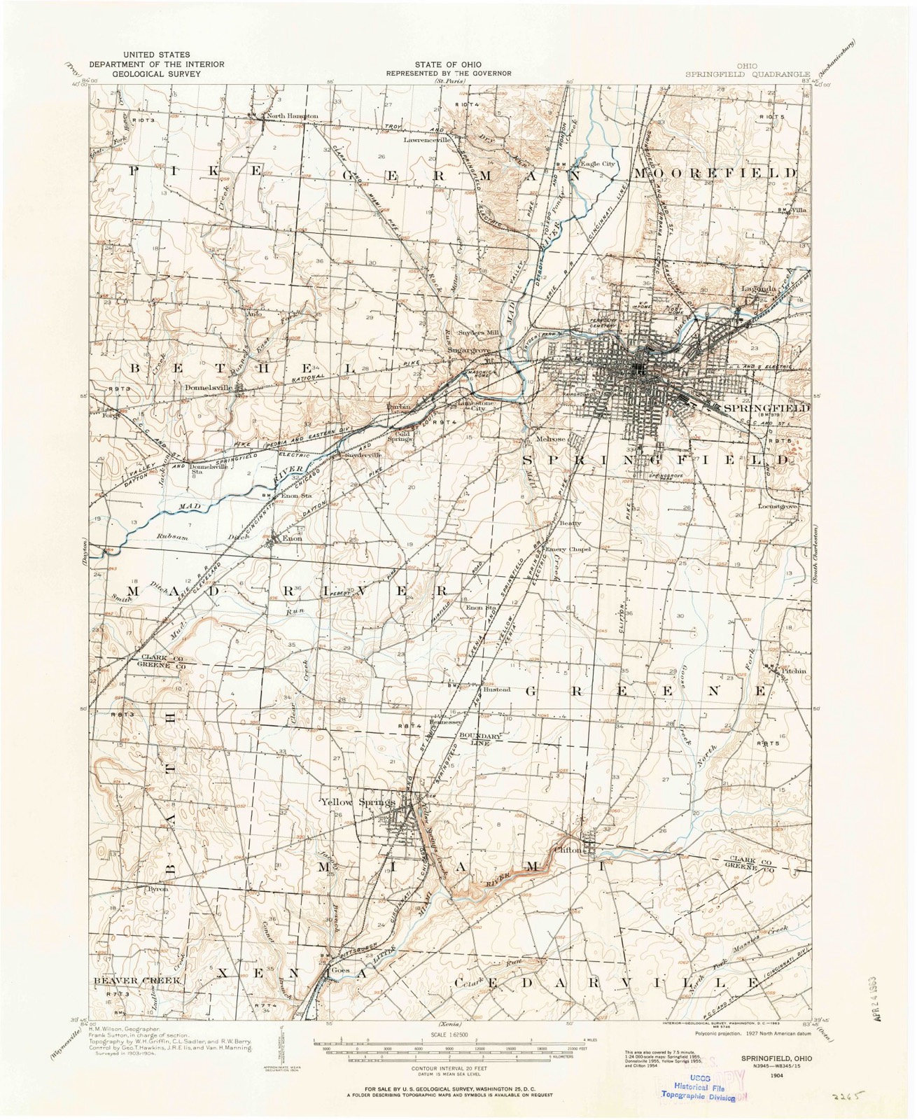 Topographic sheet of Eagle City, surveyed 1904