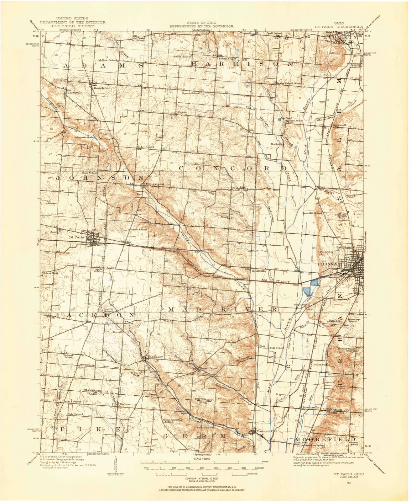 Topographic sheet of Windy Corner, surveyed 1914