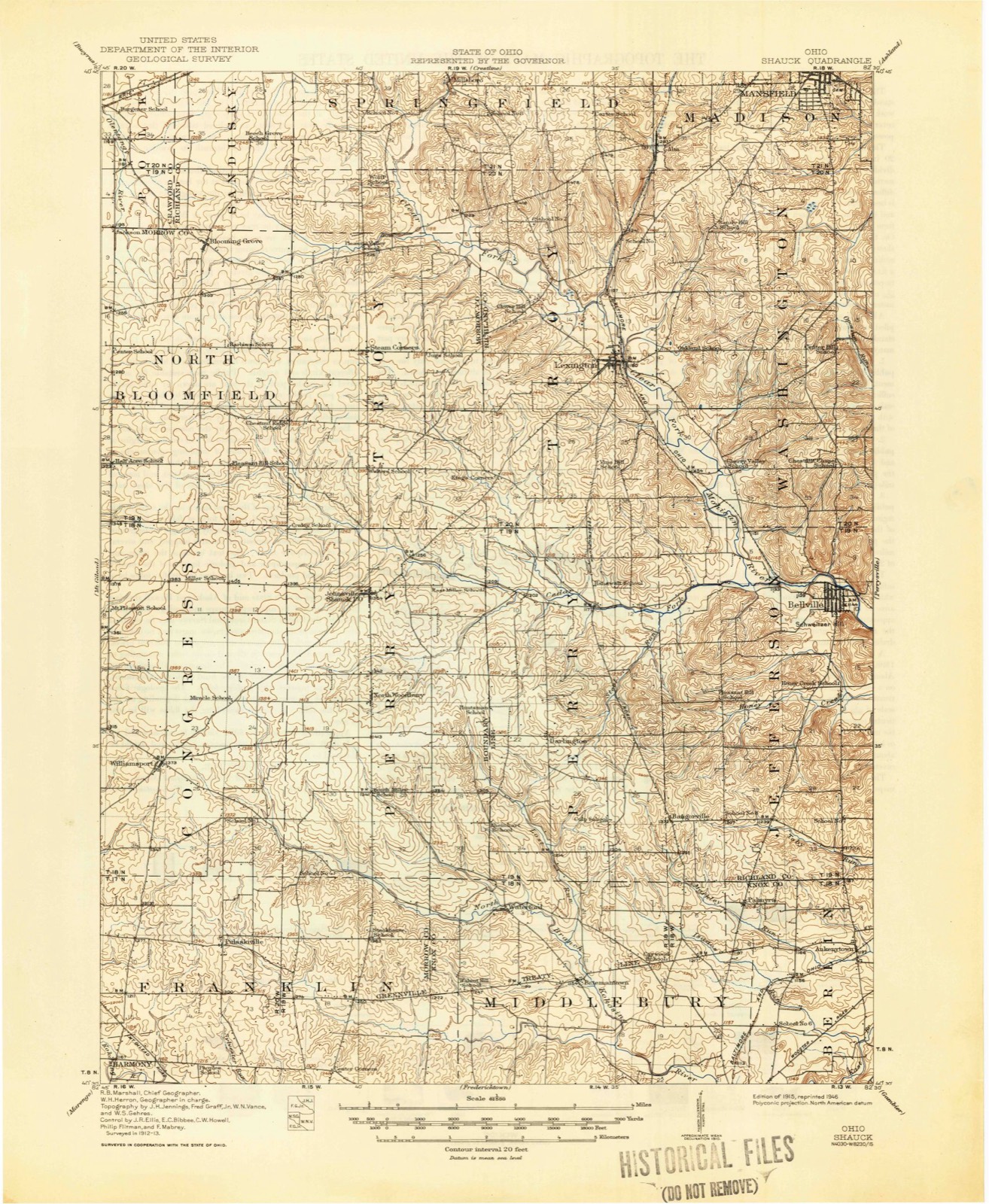 Topographic sheet of Jackson, surveyed 1915