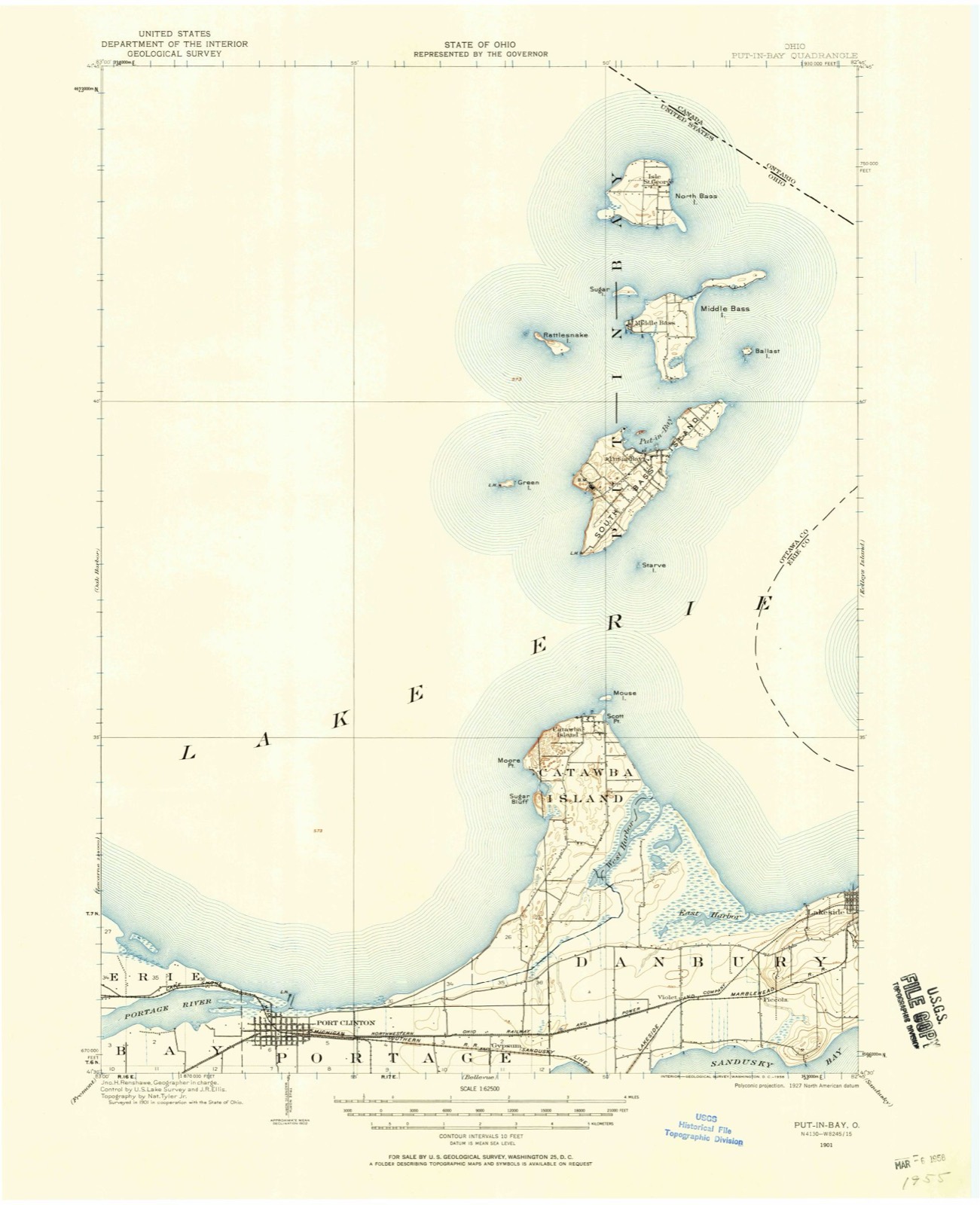 Topographic sheet of Foxhaven, surveyed 1901