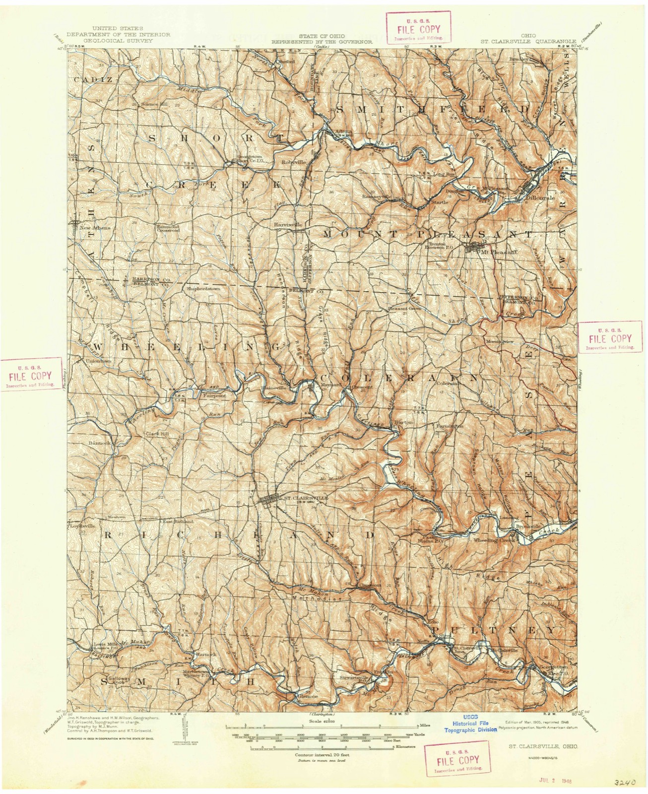 Topographic sheet of Belknap, surveyed 1905