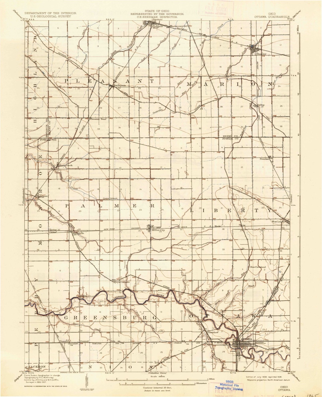 Topographic sheet of Gallup, surveyed 1908