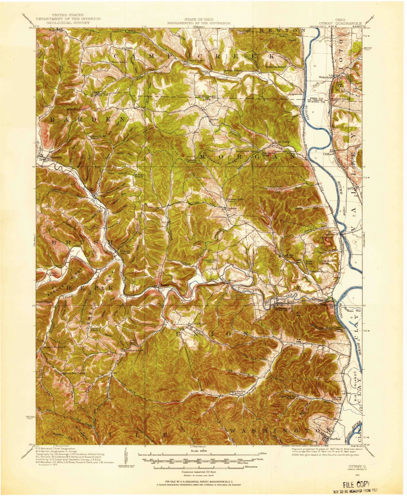 Topographic sheet of Arion, surveyed 1915