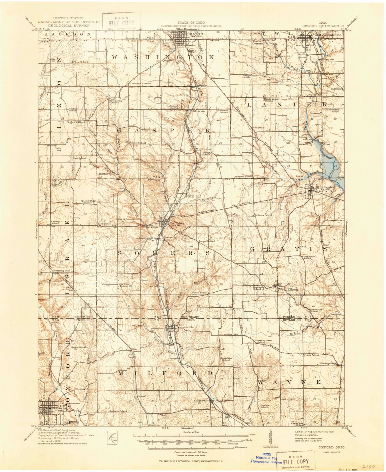 Topographic sheet of Gratis, surveyed 1911