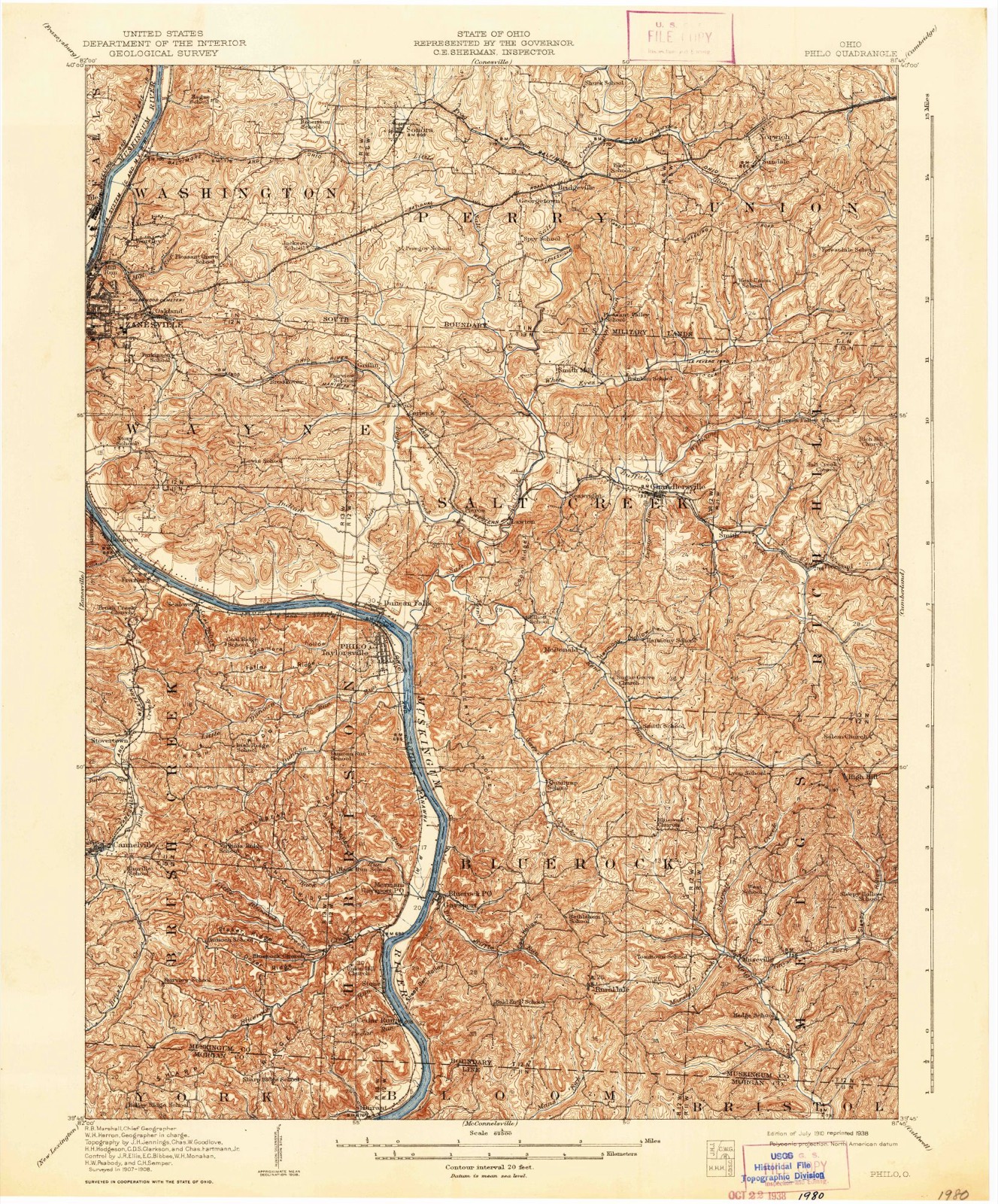 Topographic sheet of Riverview, surveyed 1910
