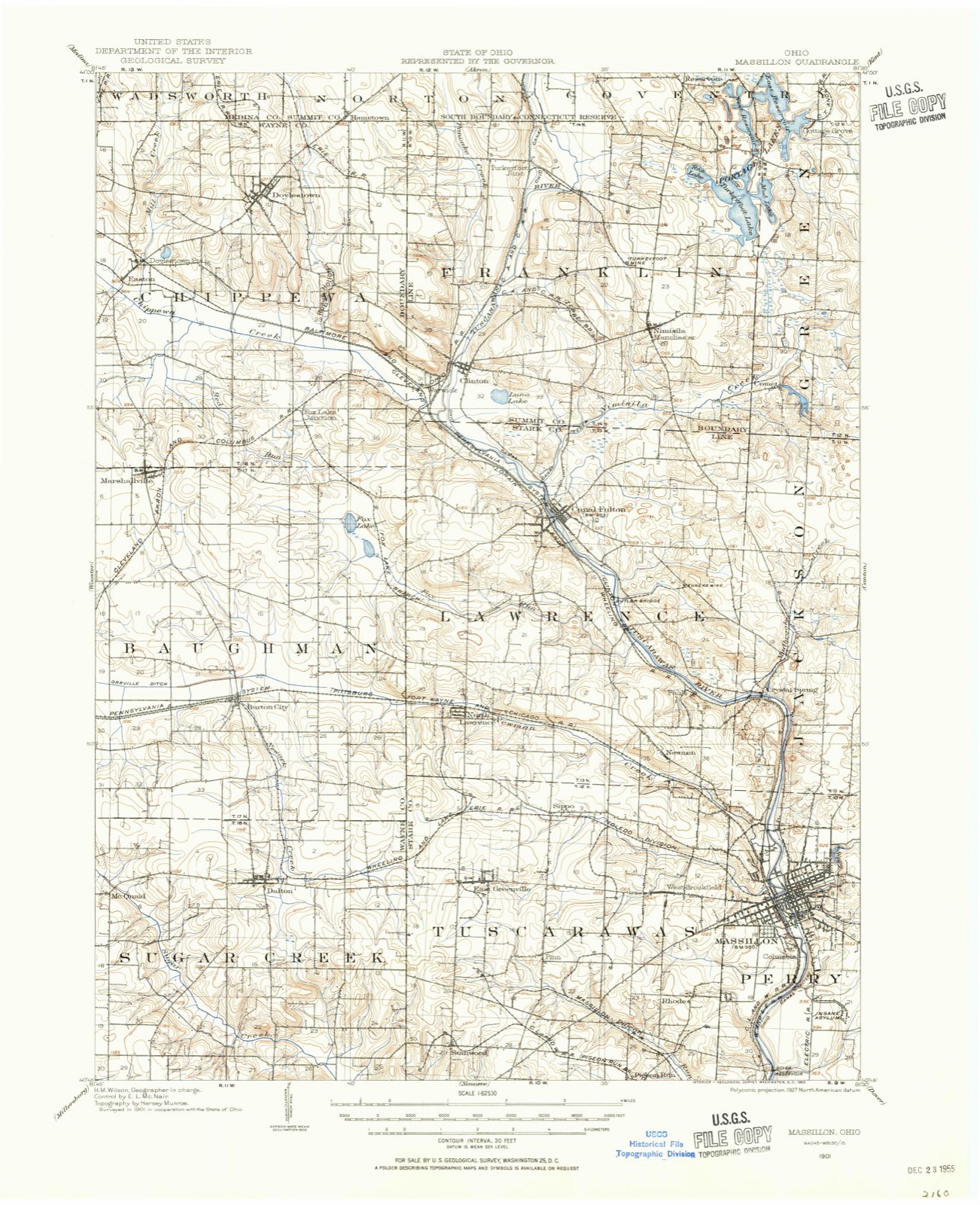 Topographic sheet of Clinton, surveyed 1901