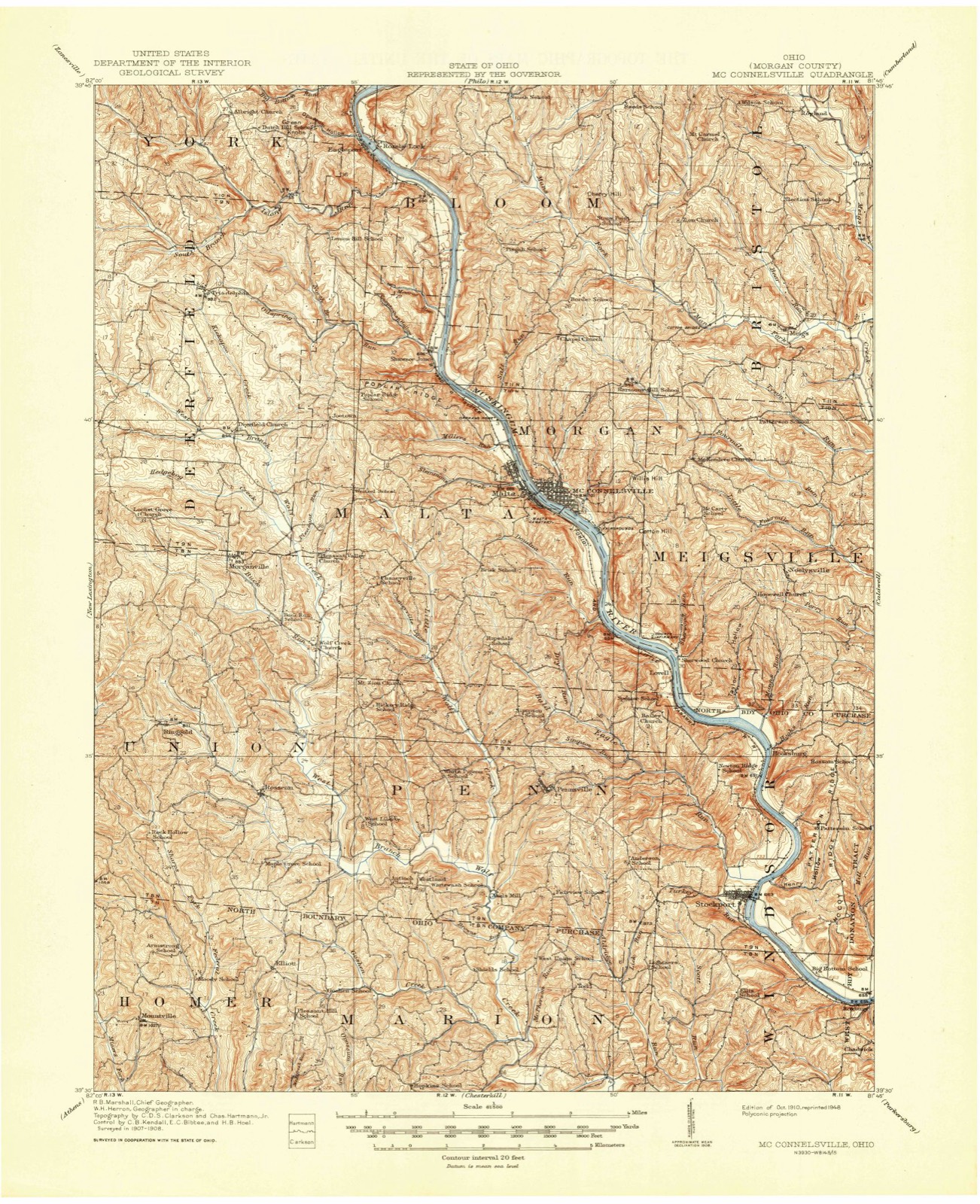 Topographic sheet of Cloud (historical), surveyed 1910