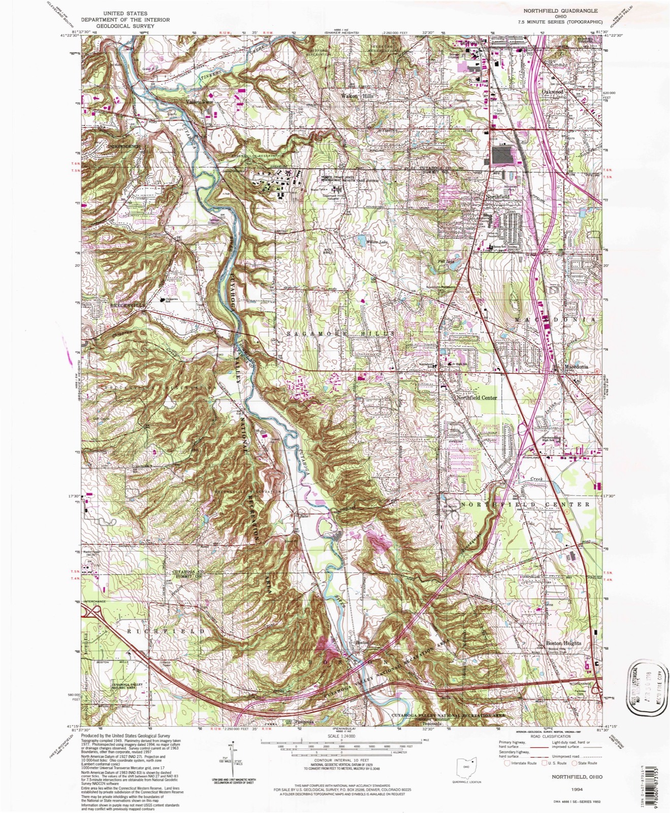 Topographic sheet of Wheelock (historical), surveyed 1994