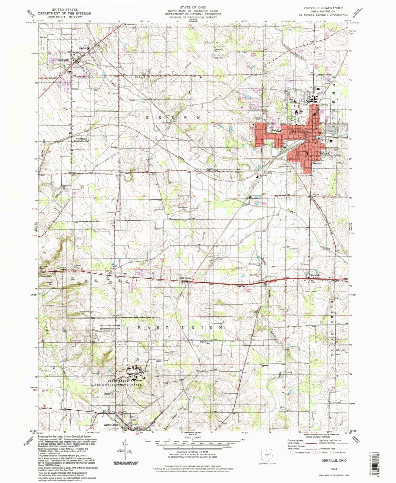 Topographic sheet of Edinburgh, surveyed 1994