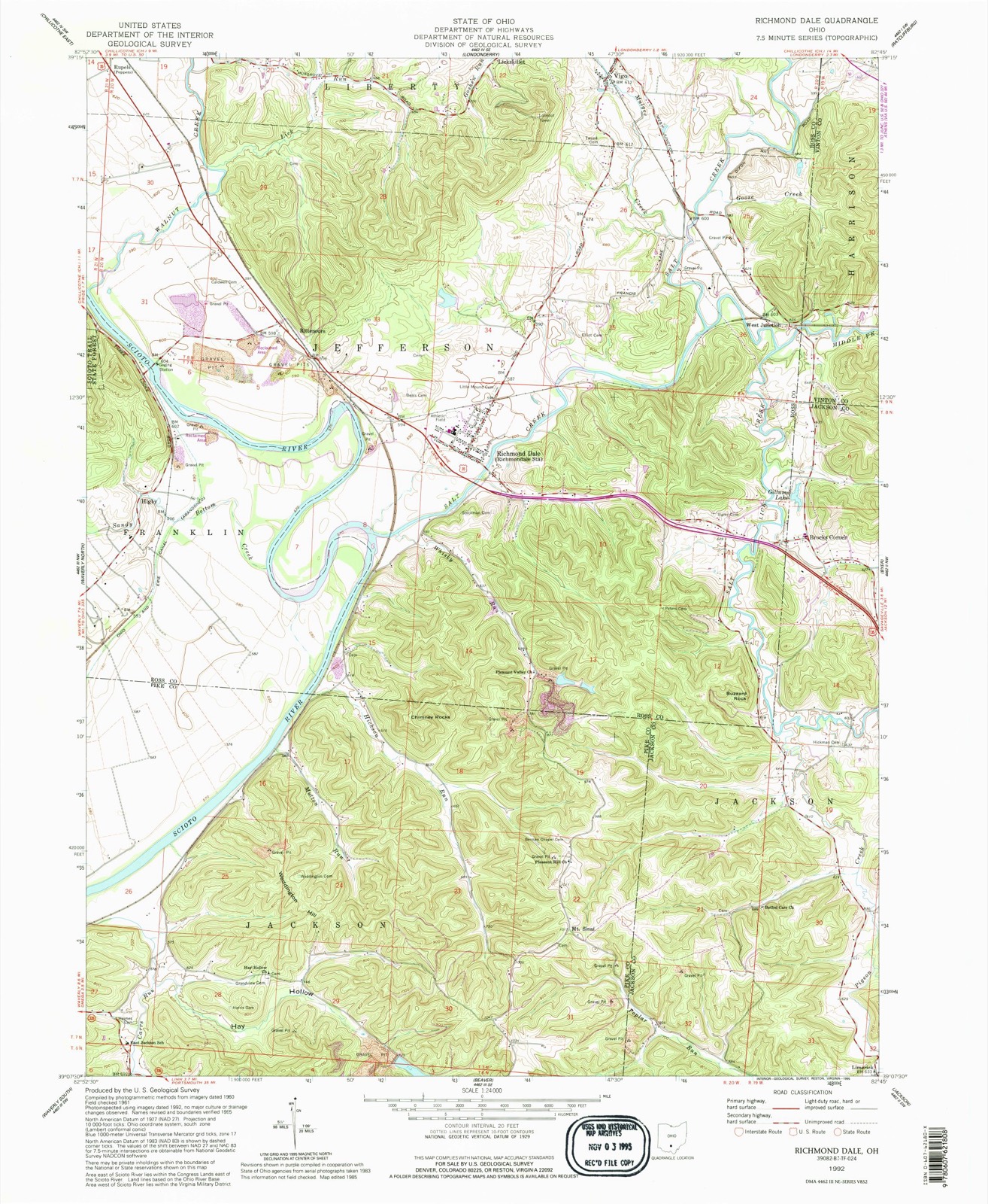 Topographic sheet of Limerick, surveyed 1992