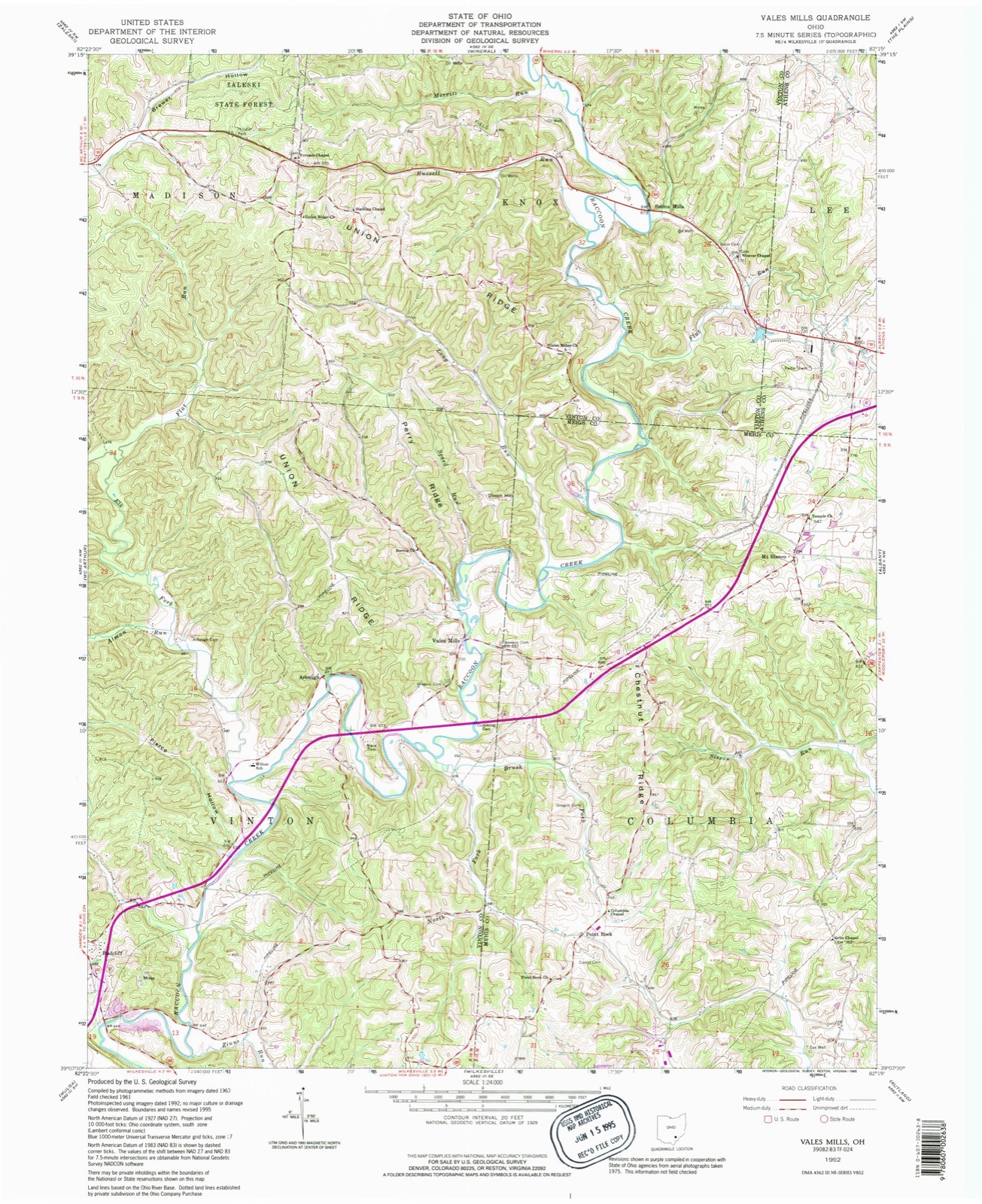 Topographic sheet of Mount Blanco, surveyed 1992