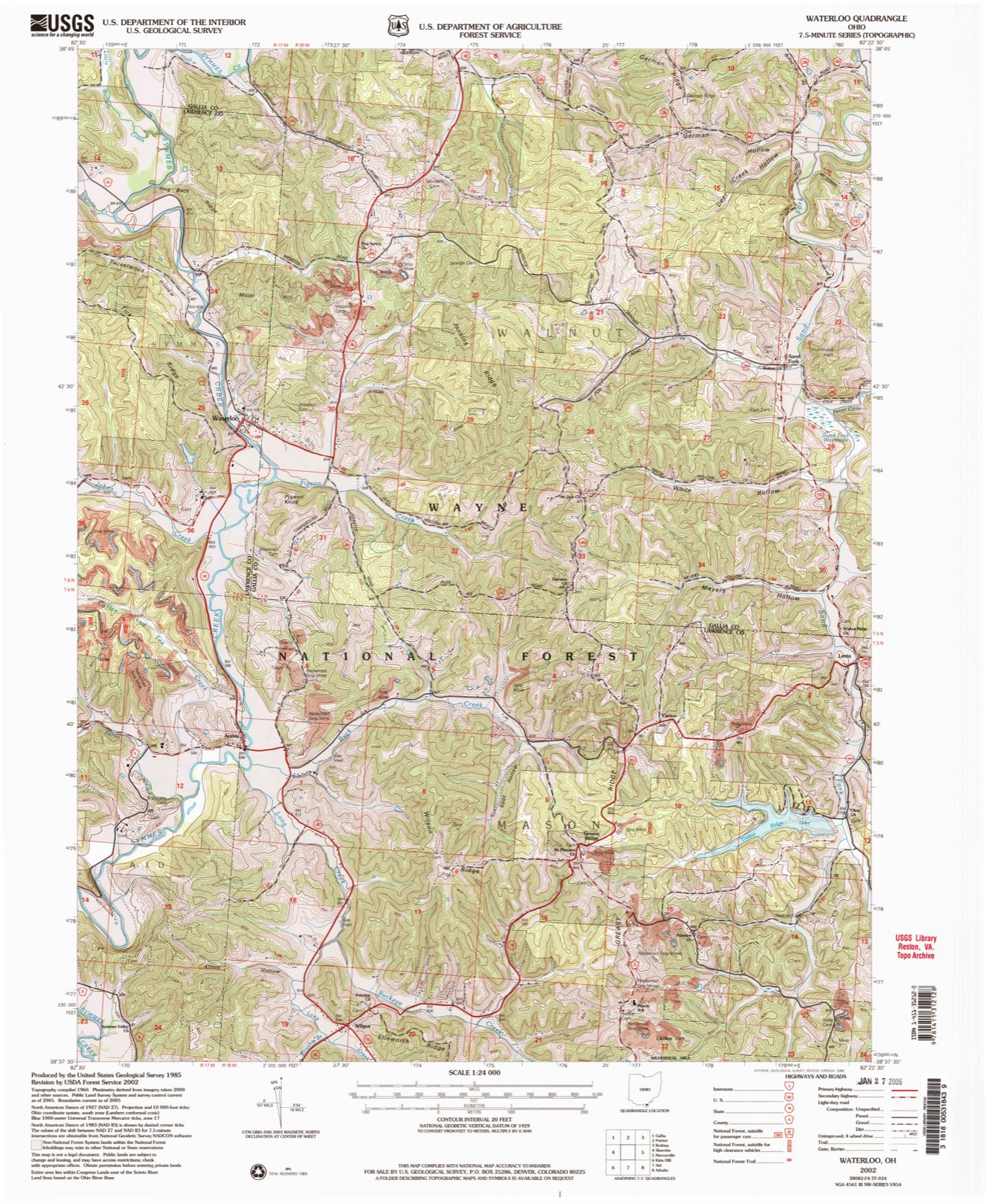 Topographic sheet of Greasy Ridge, surveyed 2002