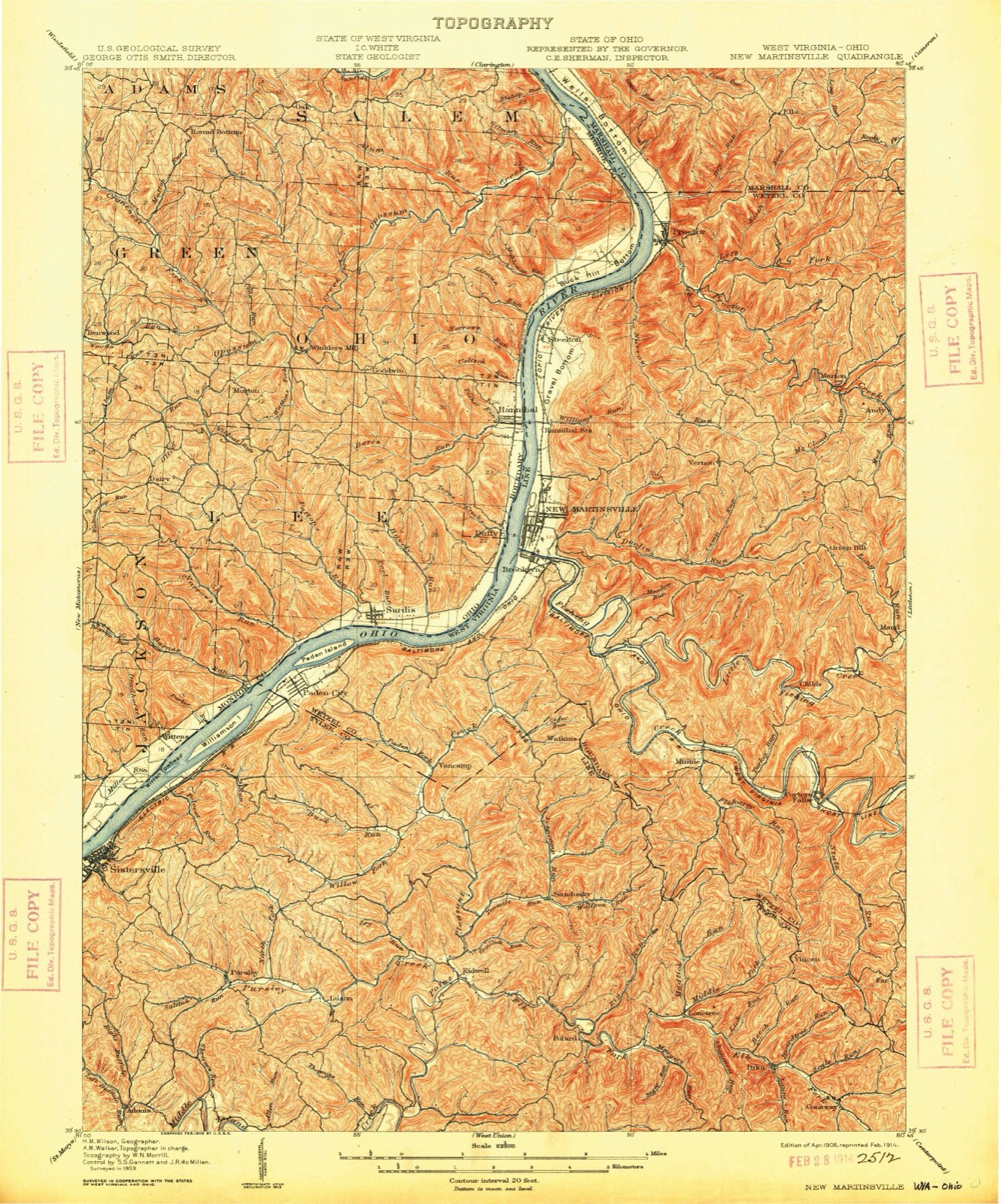 Topographic sheet of Goodwin, surveyed 1906