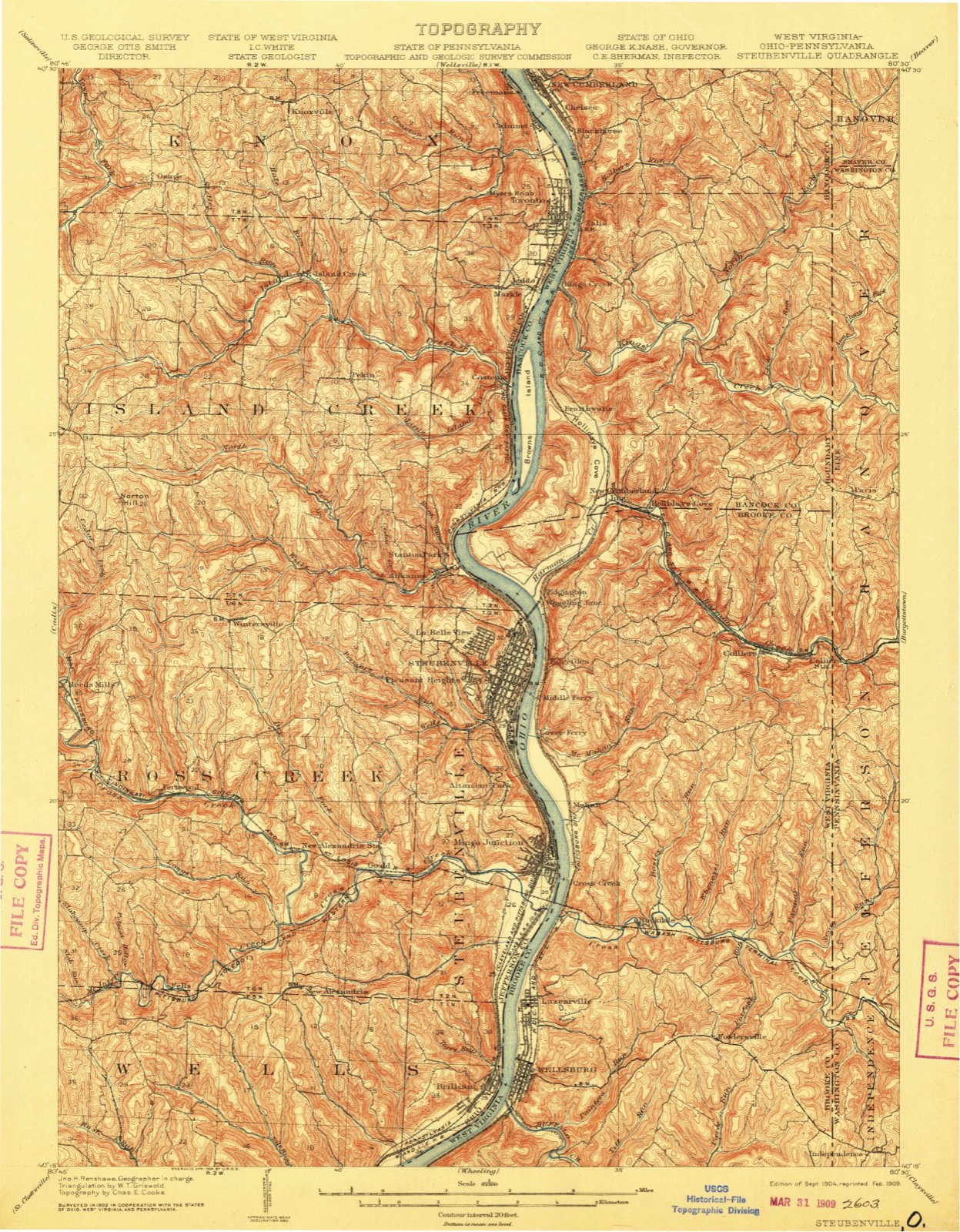 Topographic sheet of Forest View, surveyed 1904