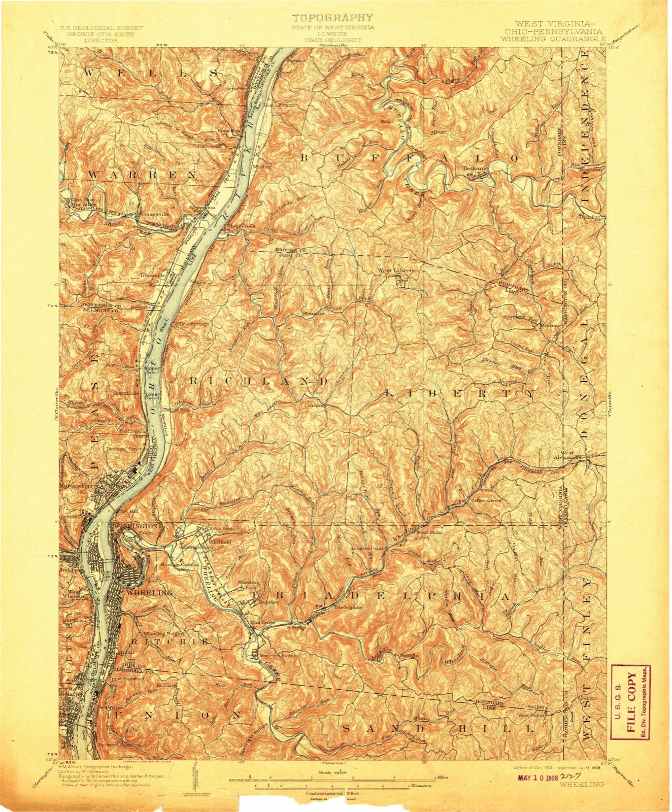 Topographic sheet of Stringer, surveyed 1902
