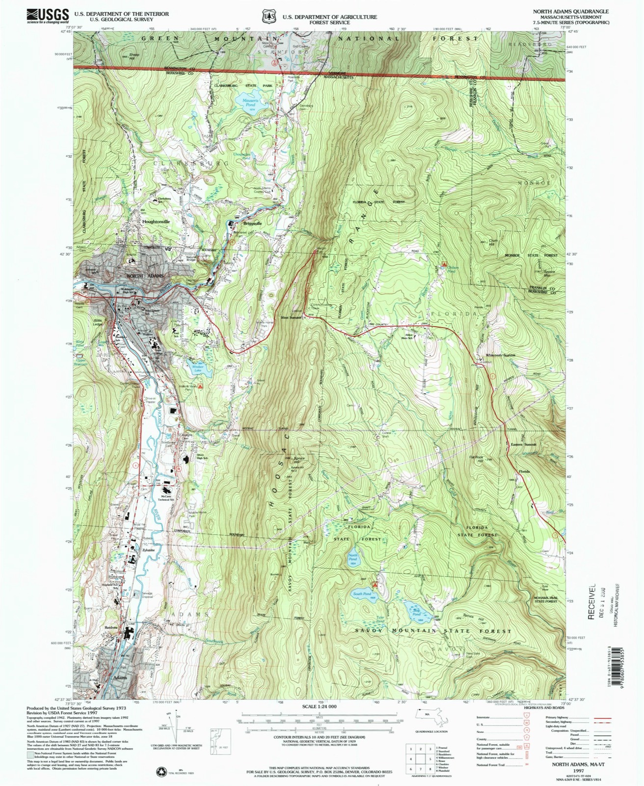 Topographic sheet of Eastern Summit, surveyed 1997