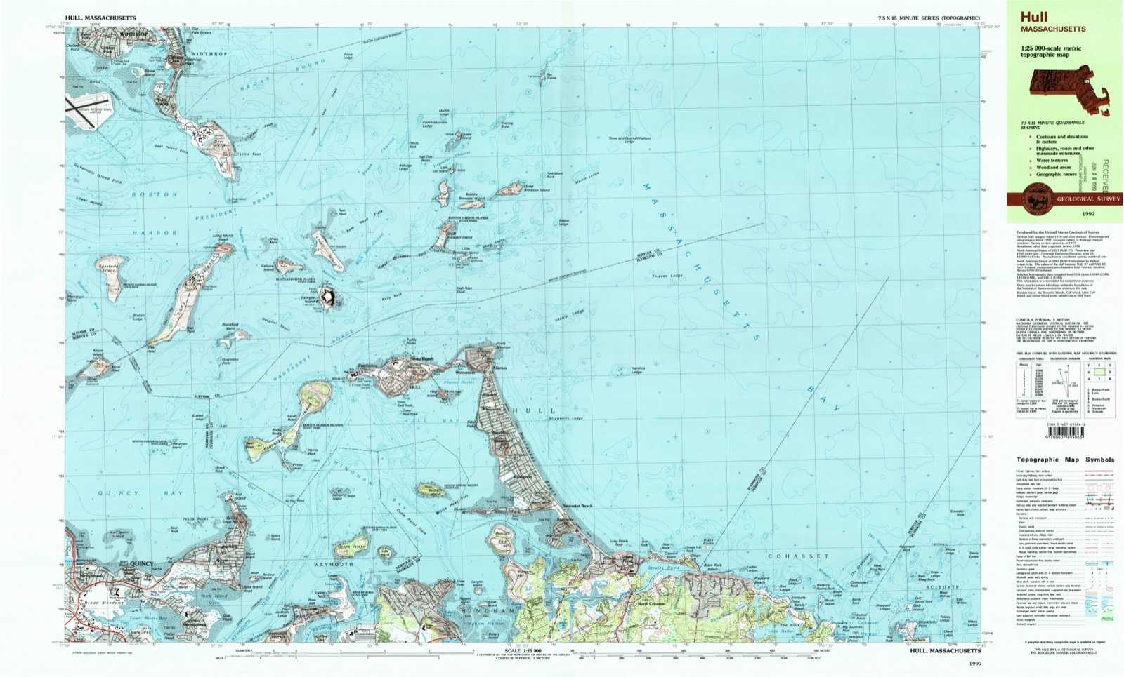 Topographic sheet of Post Island, surveyed 1997