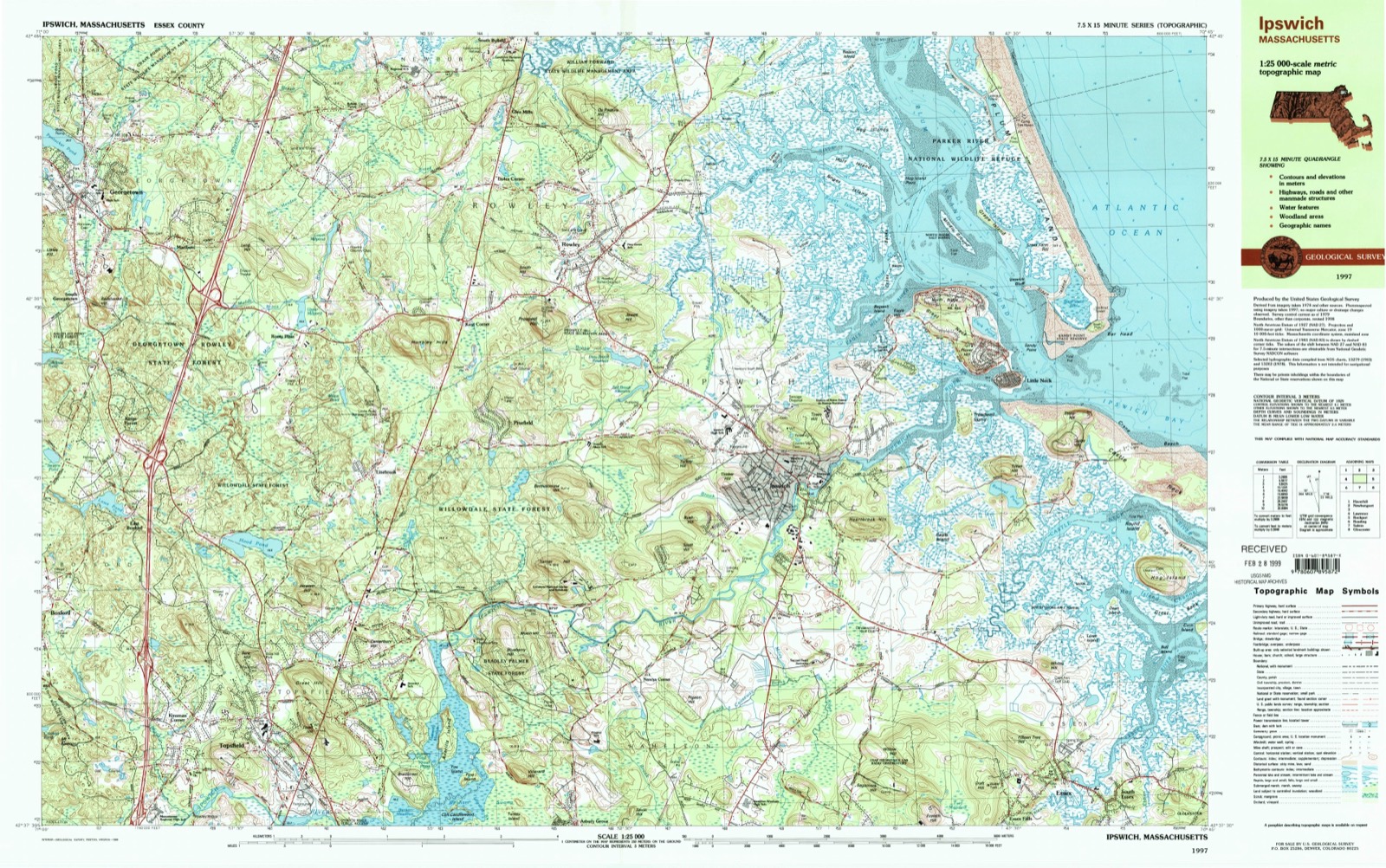 Topographic sheet of Georgetown, surveyed 1997