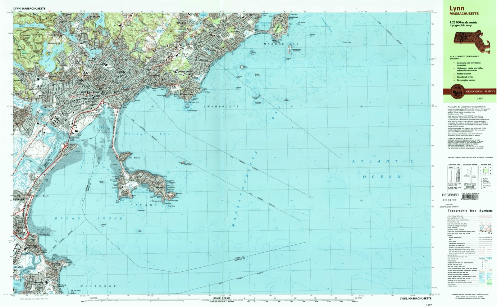 Topographic sheet of Oak Island, surveyed 1997