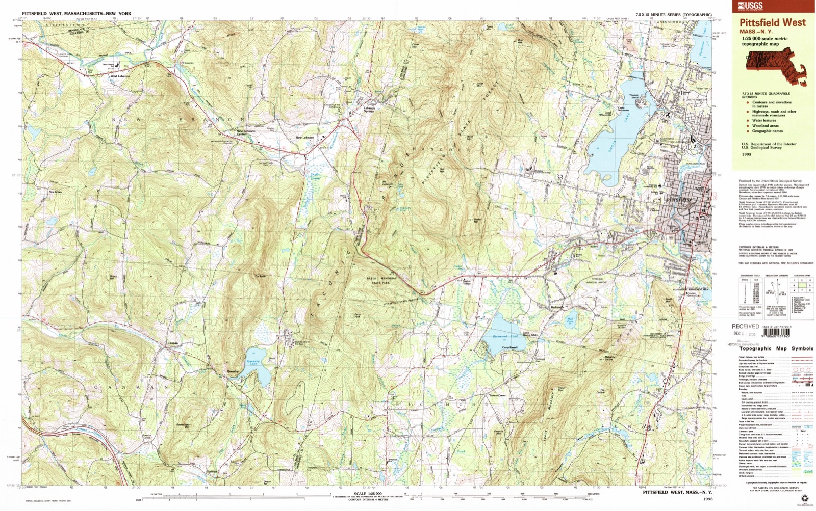 Topographic sheet of Barkerville, surveyed 1998