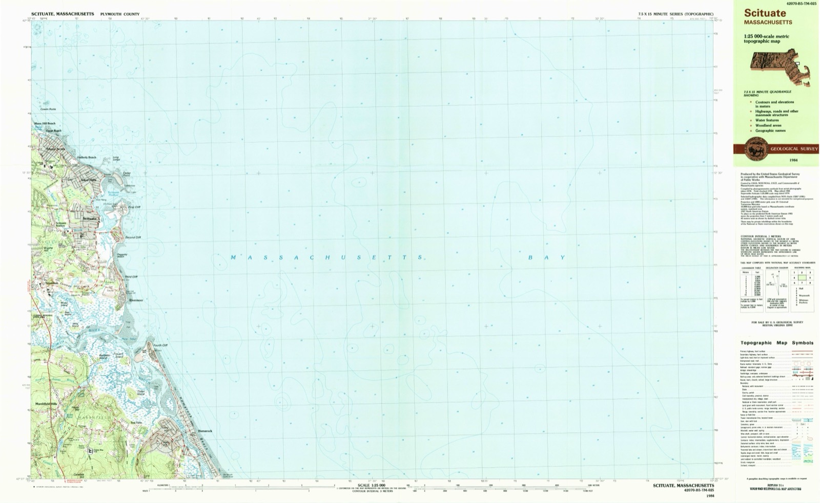 Topographic sheet of Egypt Beach, surveyed 1984