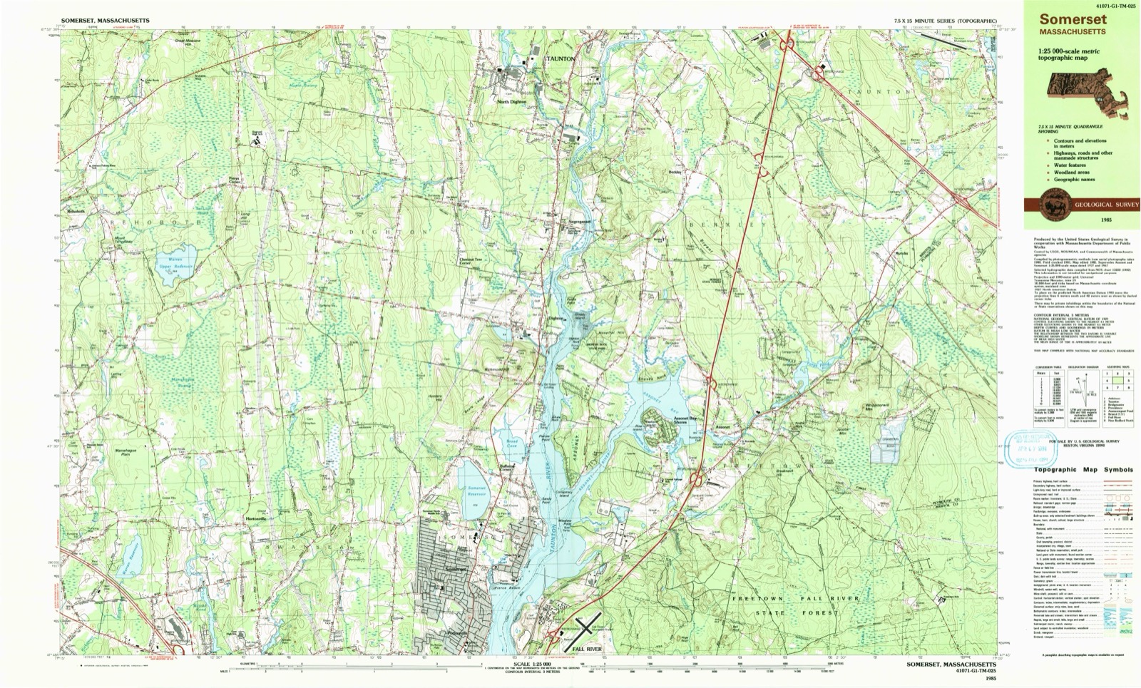 Topographic sheet of Berkley, surveyed 1985
