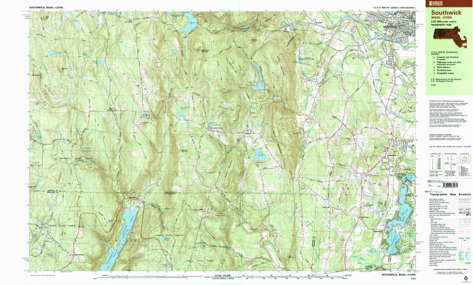 Topographic sheet of Congamond, surveyed 1997