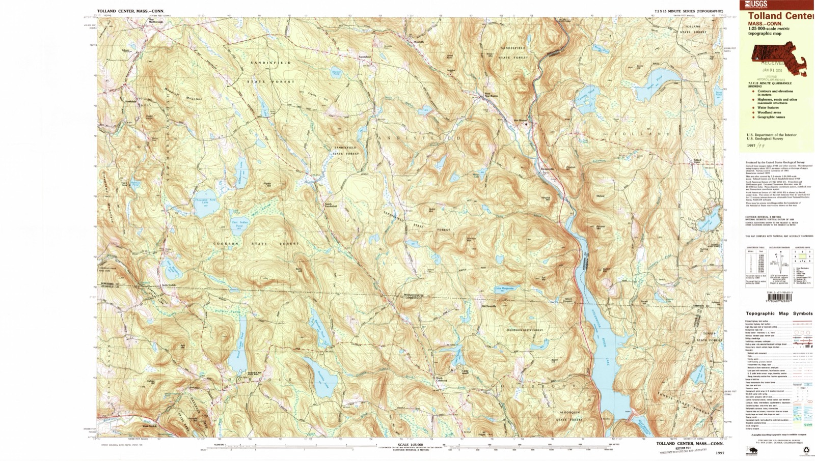 Topographic sheet of Skyland, surveyed 1997