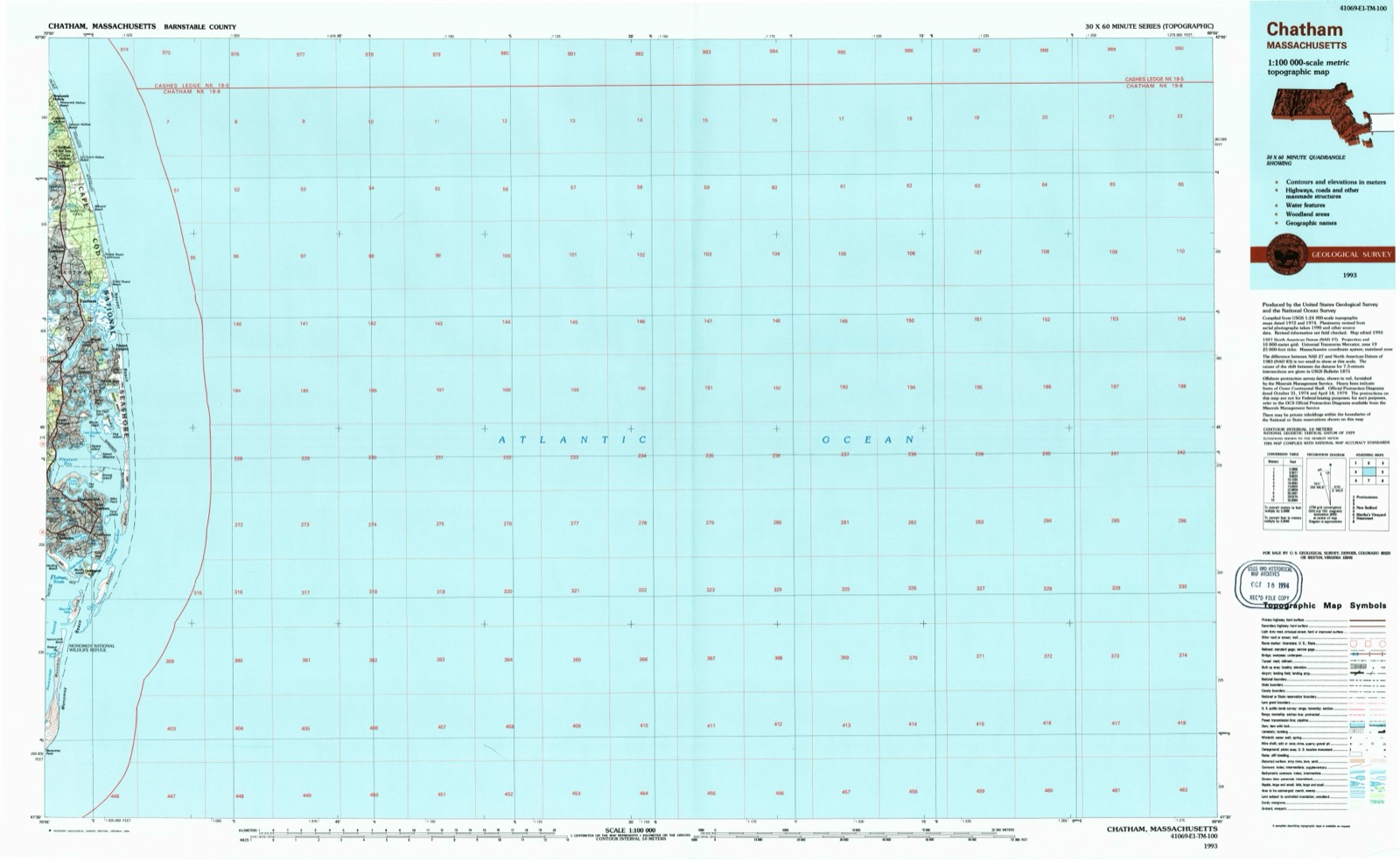 Topographic sheet of Weeset, surveyed 1993