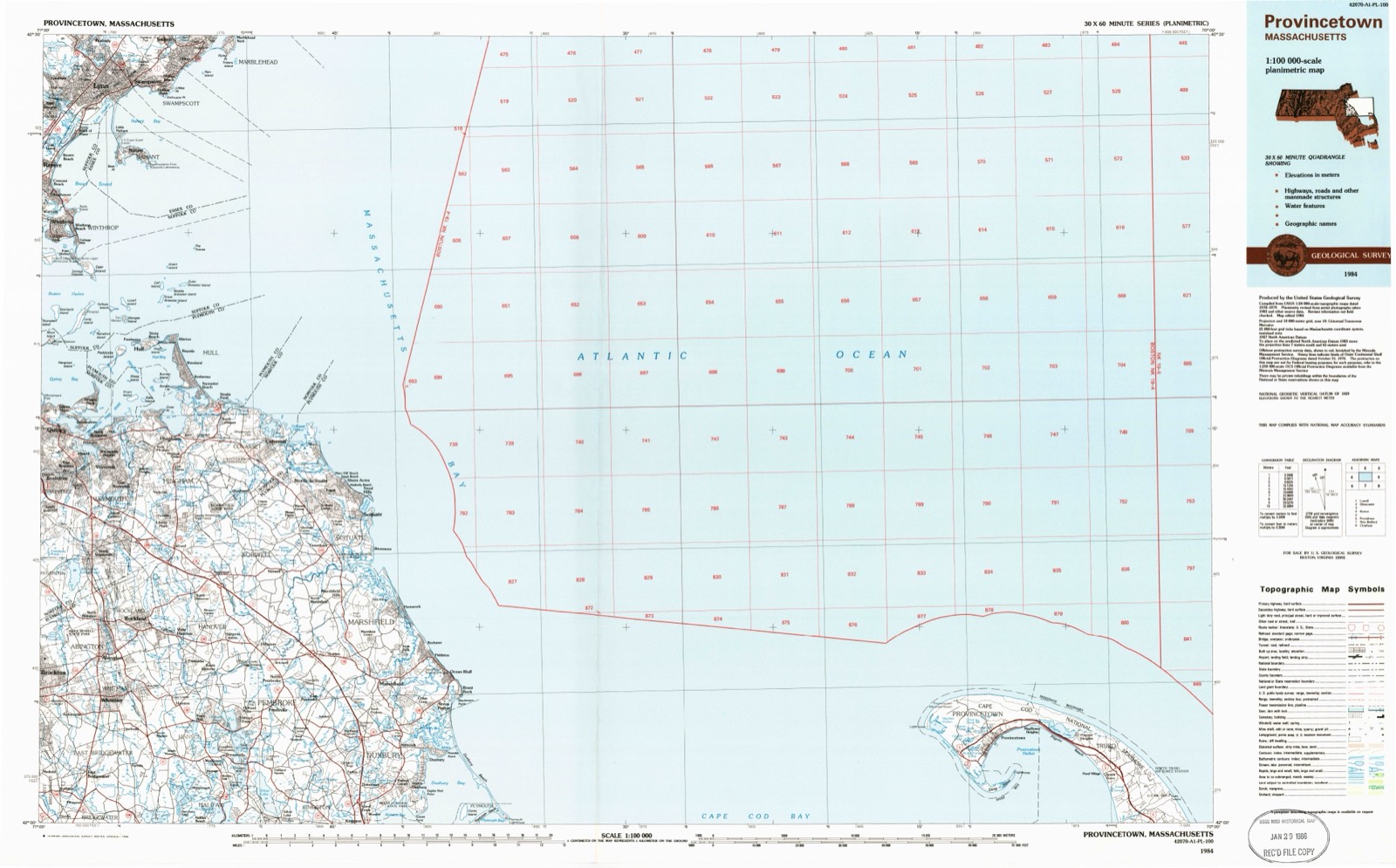 Topographic sheet of Beach Point, surveyed 1984