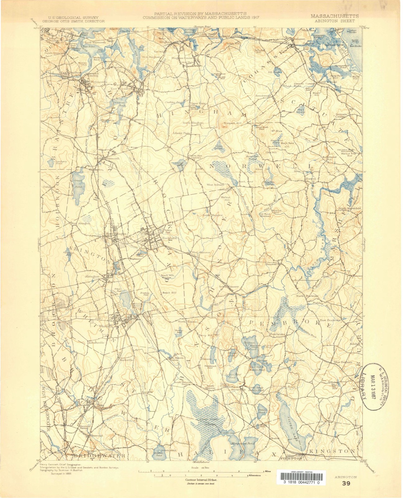 Topographic sheet of Pine Grove, surveyed 1885