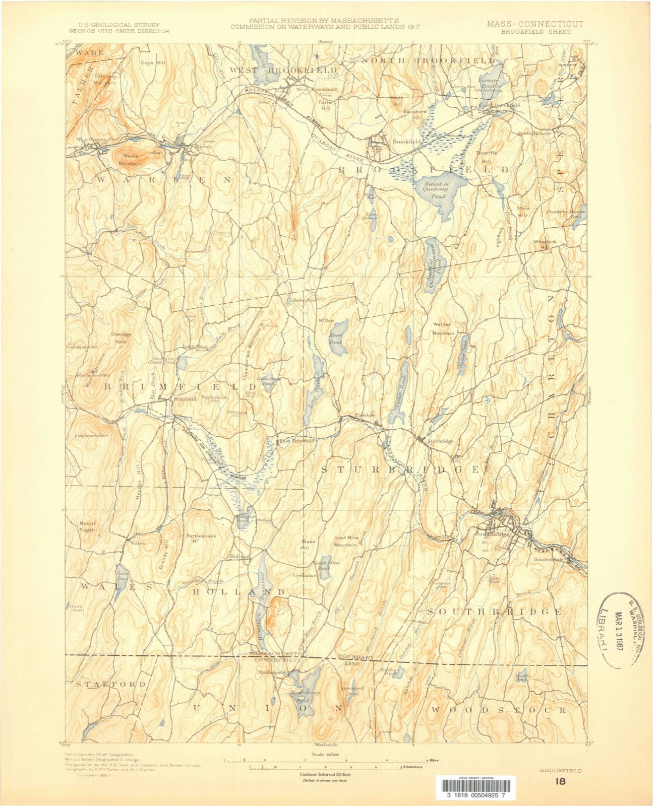Topographic sheet of Marks Garrison, surveyed 1887