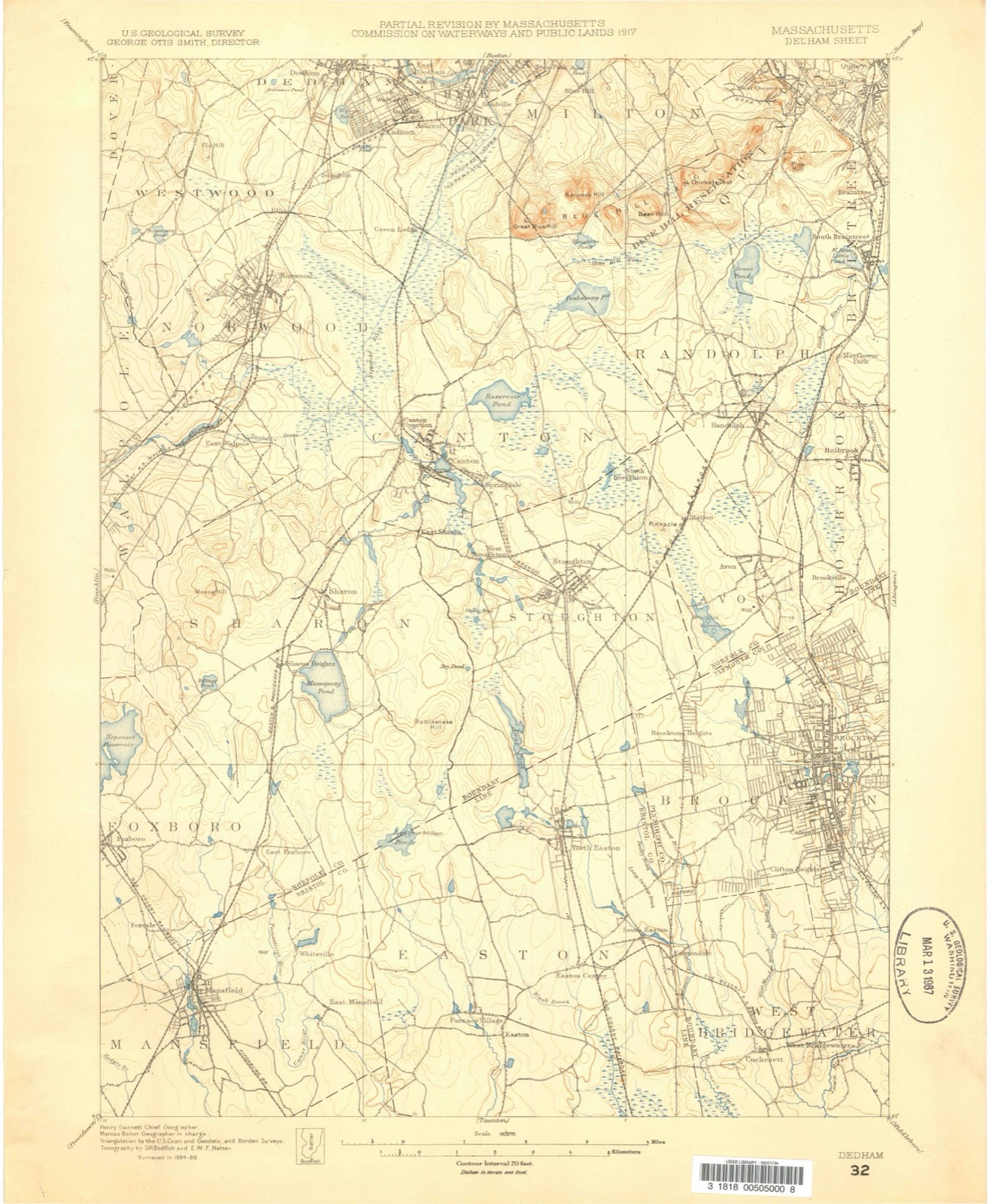 Topographic sheet of Canton, surveyed 1886