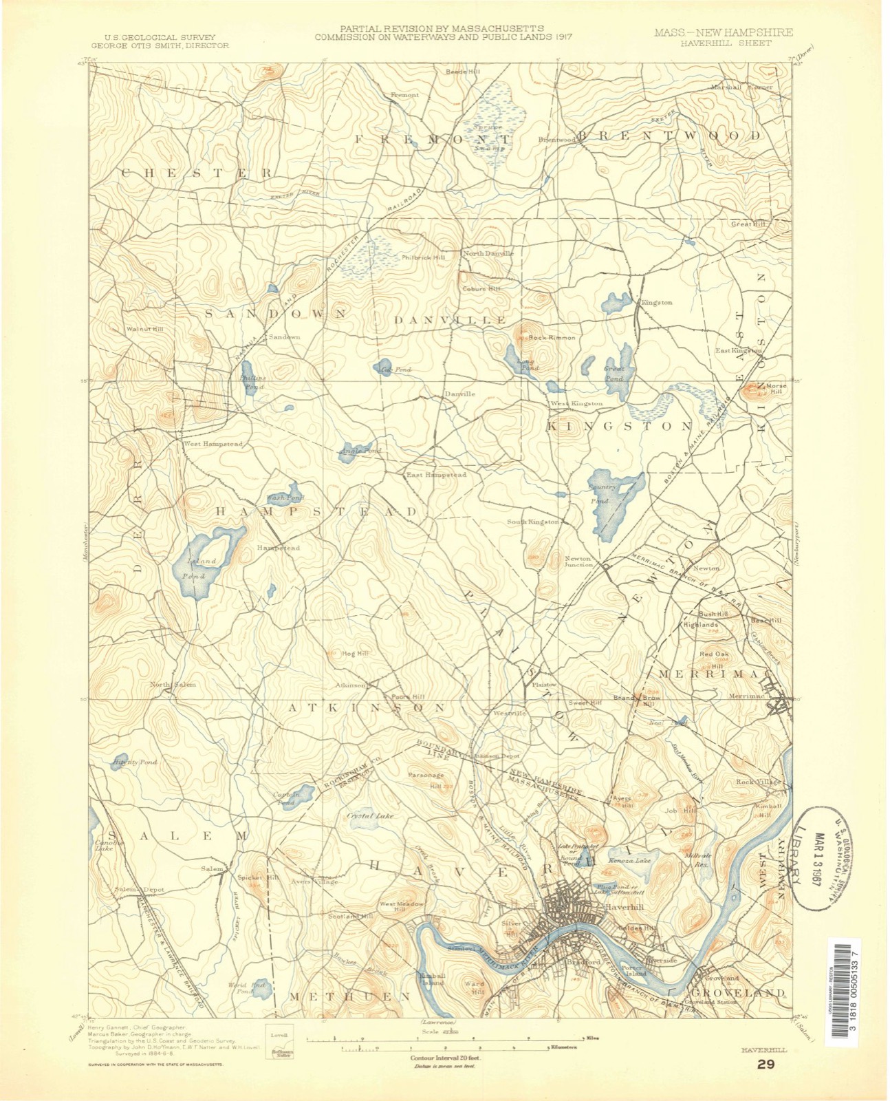 Topographic sheet of Highlands, surveyed 1888