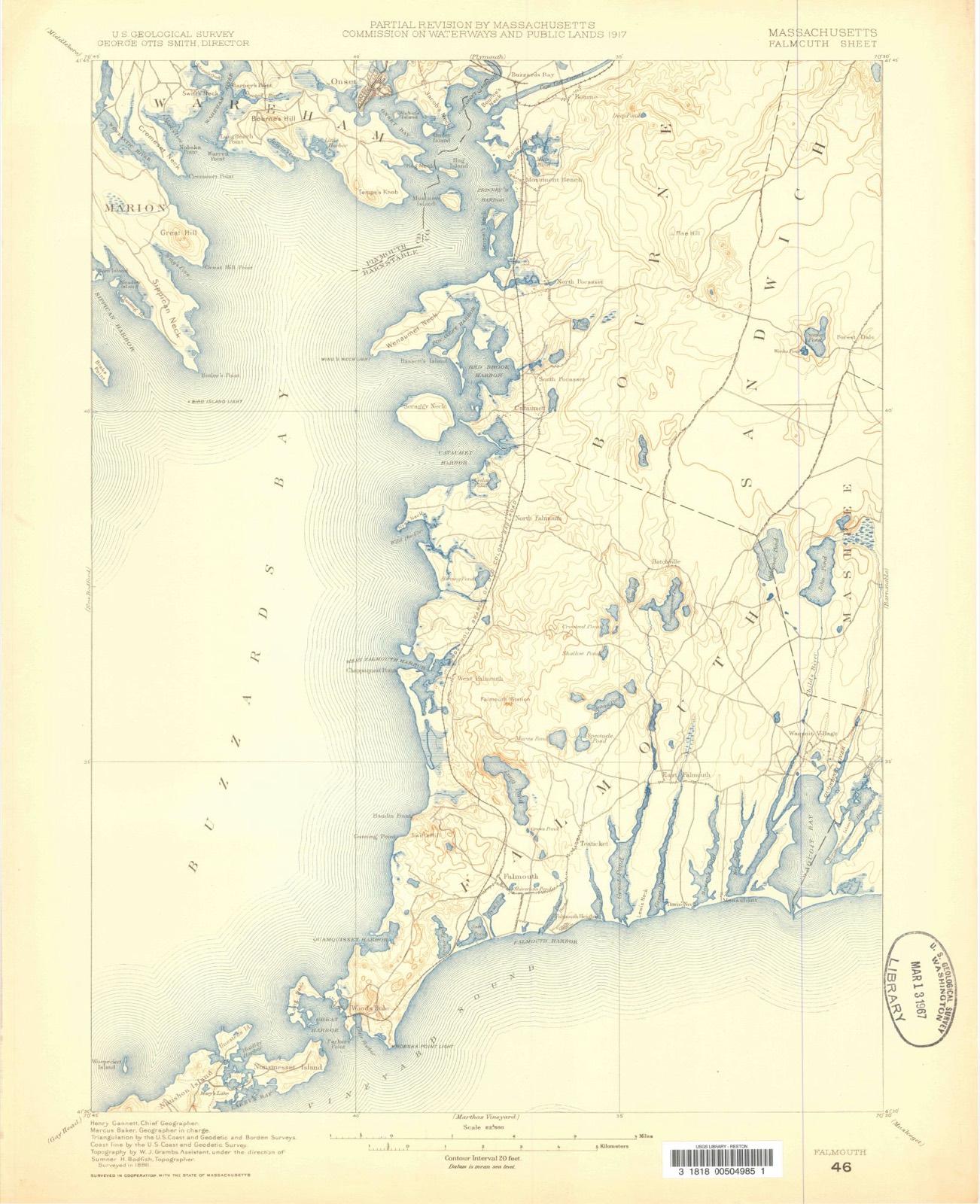 Topographic sheet of Acapesket, surveyed 1886