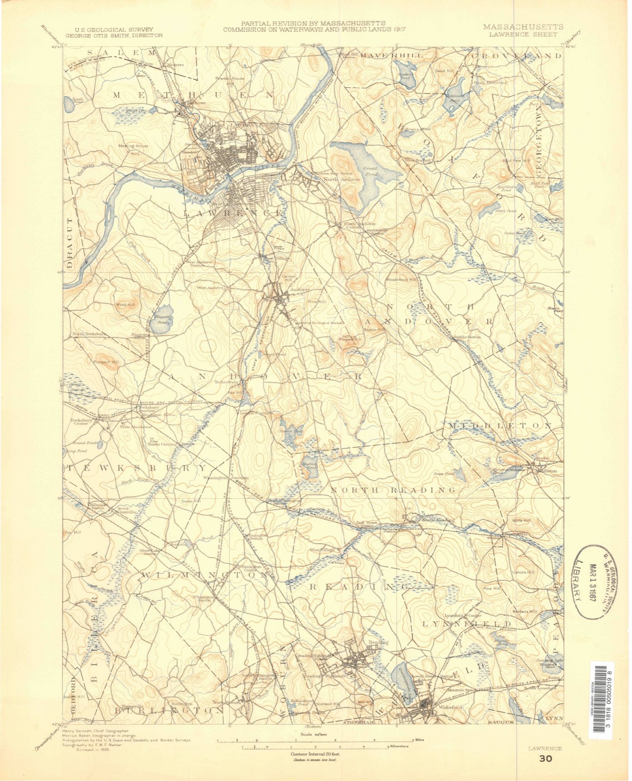 Topographic sheet of Pinehurst, surveyed 1886