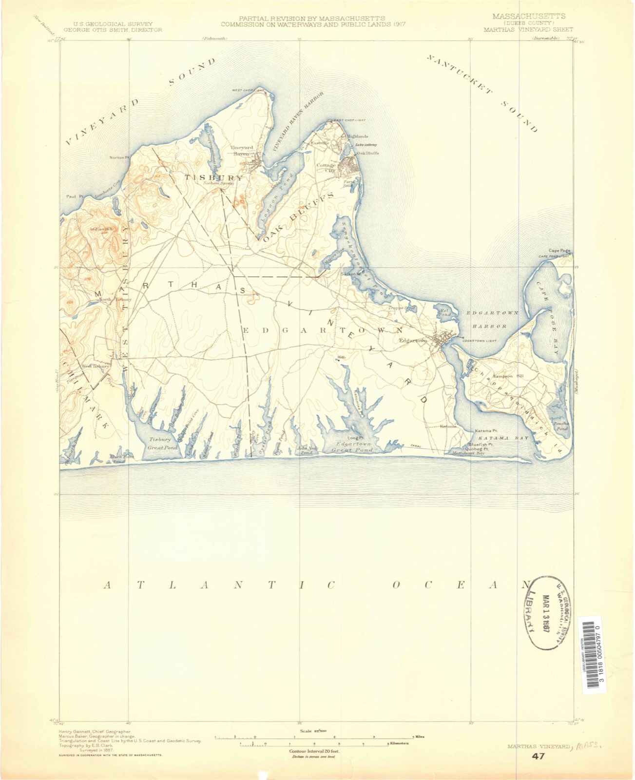 Topographic sheet of Katama, surveyed 1887