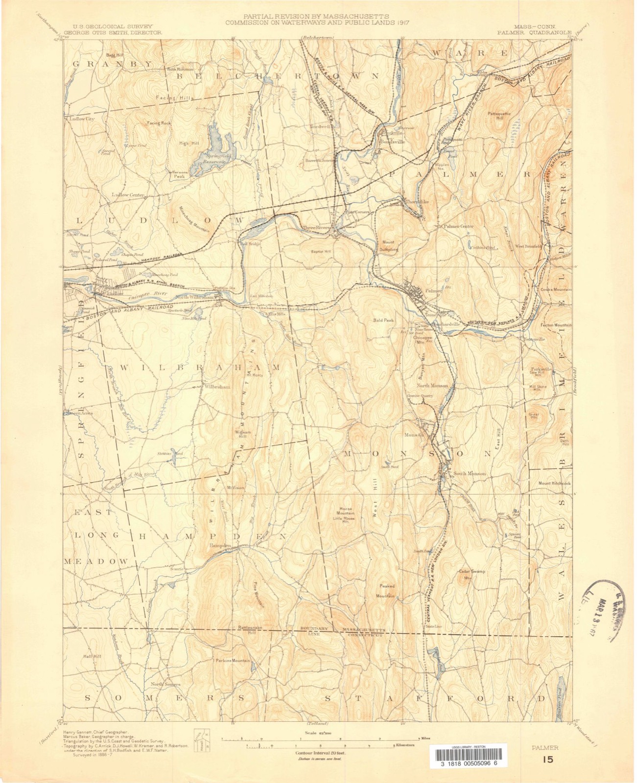 Topographic sheet of Cold Spring, surveyed 1887