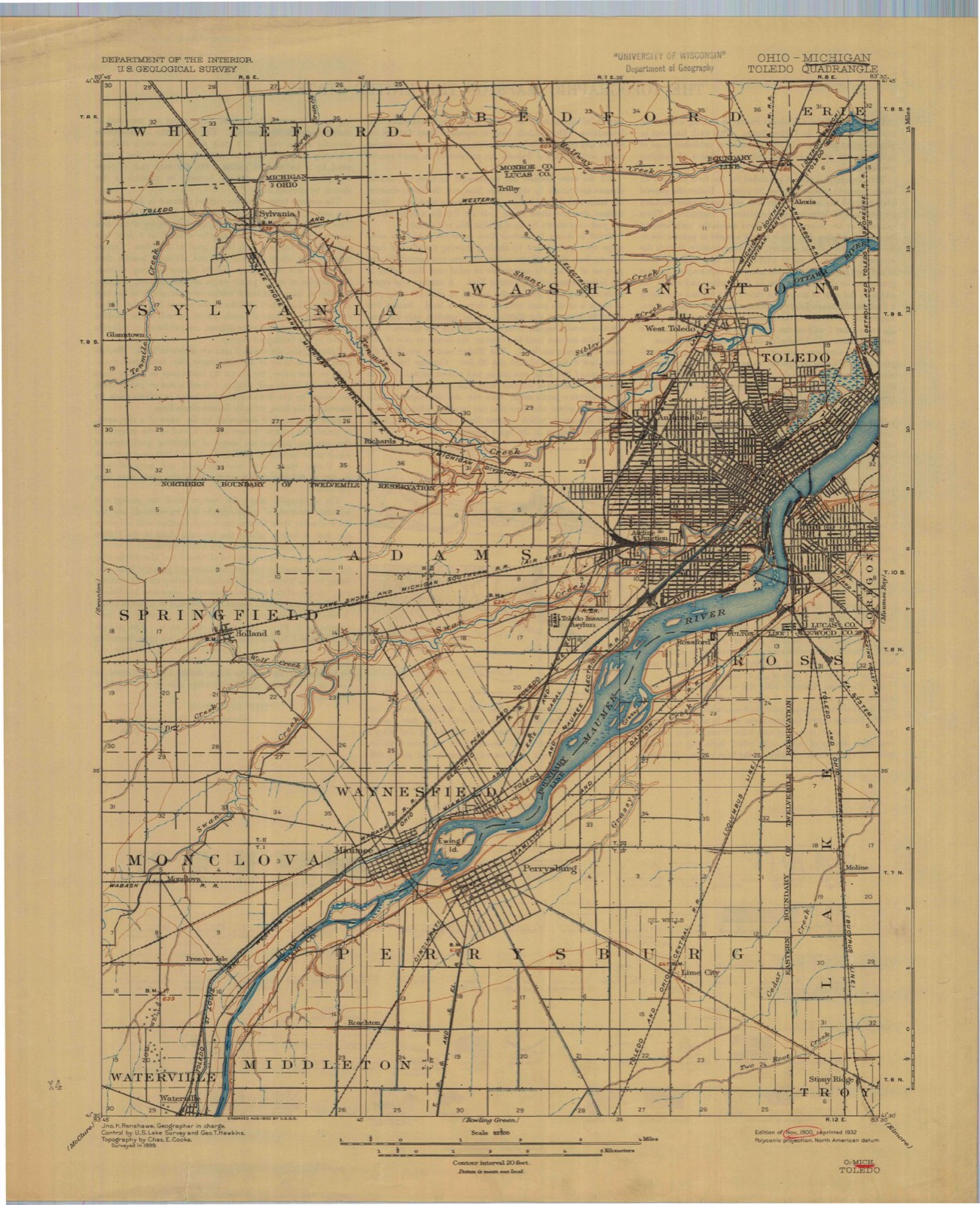 Topographic sheet of Centennial, surveyed 1900