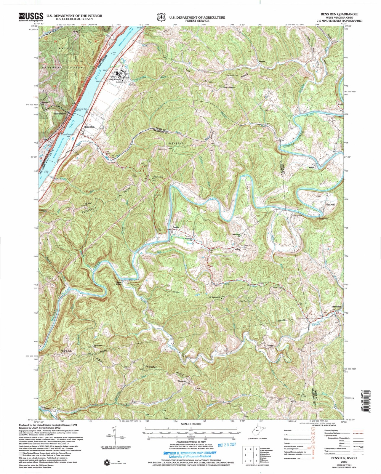 Topographic sheet of Beavertown, surveyed 2002