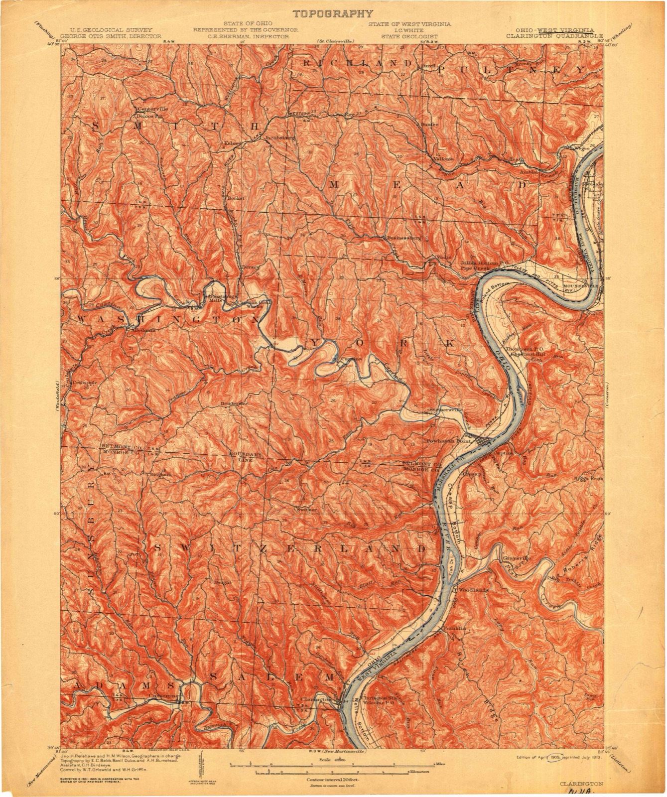Topographic sheet of Key, surveyed 1905