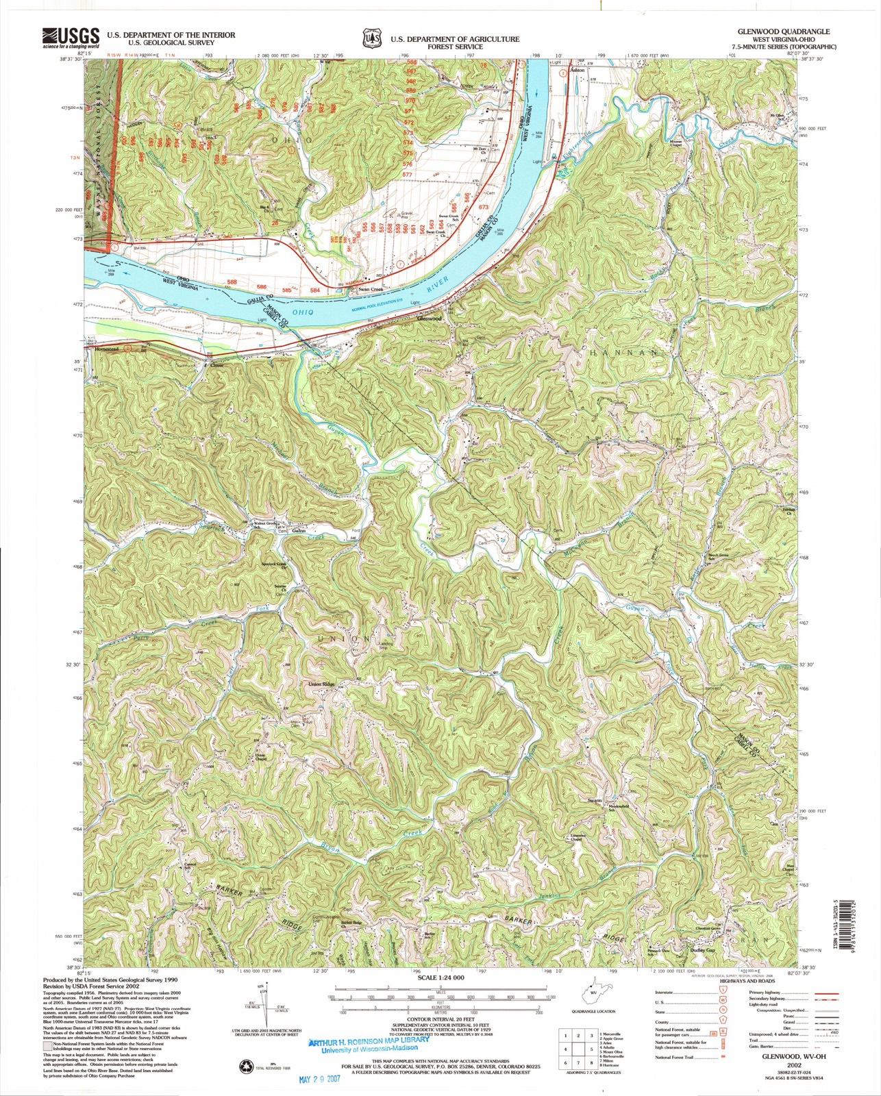 Topographic sheet of Swan Creek, surveyed 2002