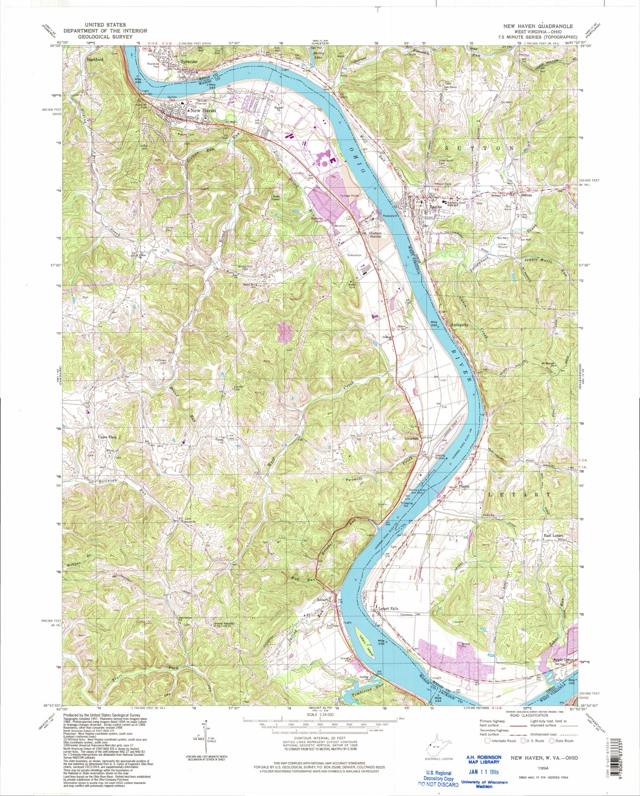 Topographic sheet of Dorcas, surveyed 1994