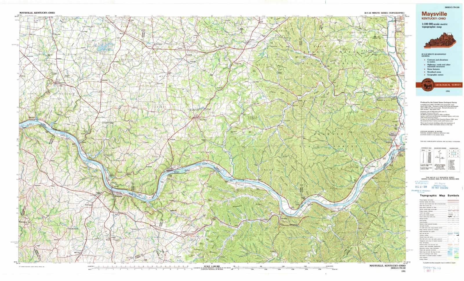 Topographic sheet of Arion, surveyed 1991