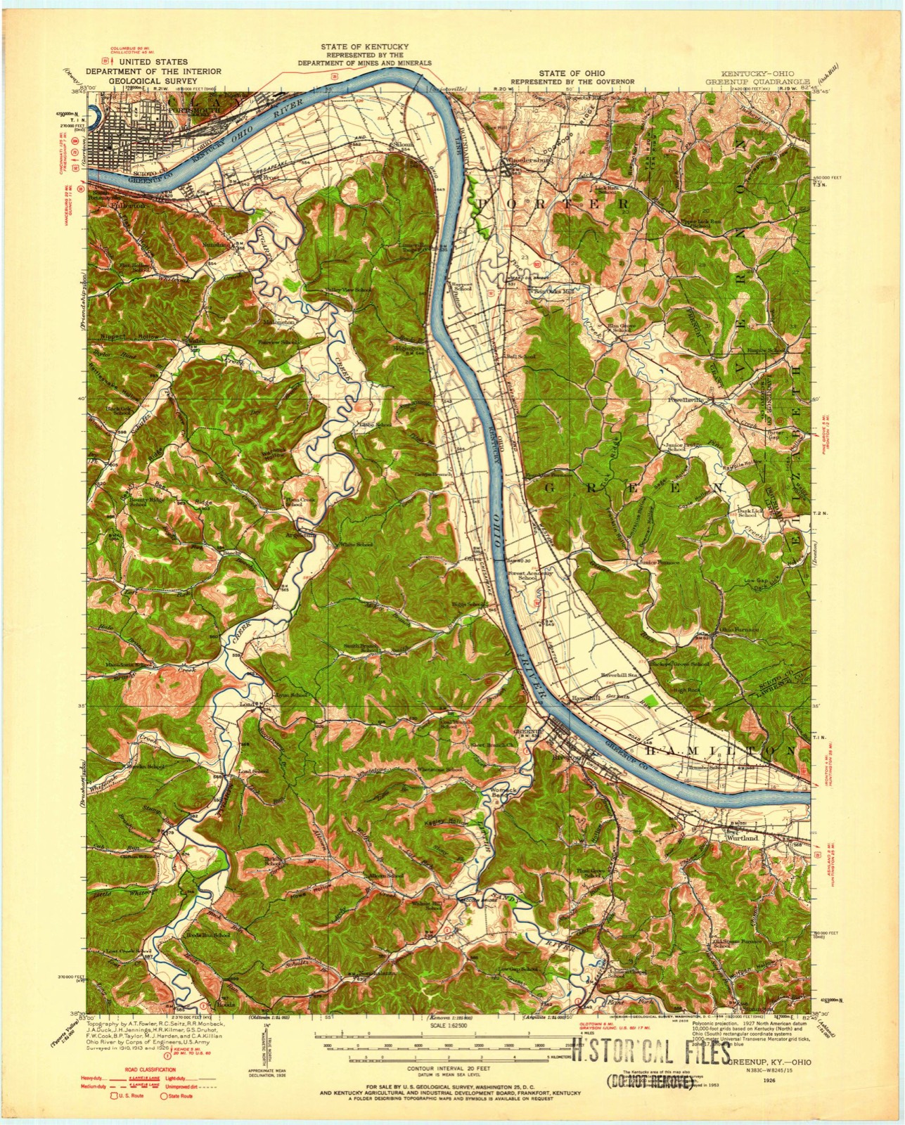Topographic sheet of Garden City, surveyed 1926